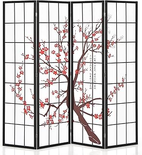 Giantex Room Divider, 4 Panel 6FT Room Dividers, Folding Privacy Screen,...
