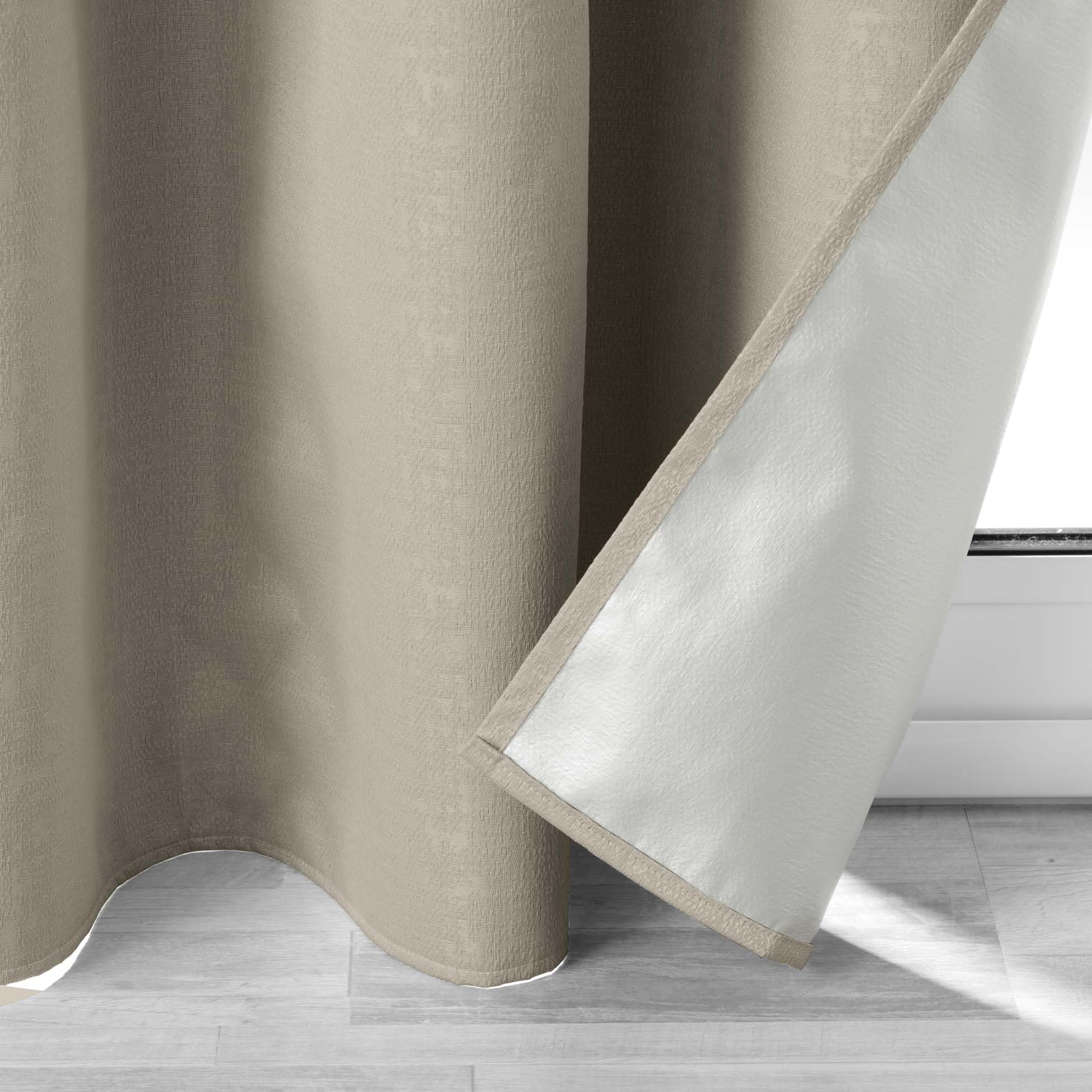 Tenda Per Il Soggiorno Su Occhielli, 140 X 260 Cm, Bianco