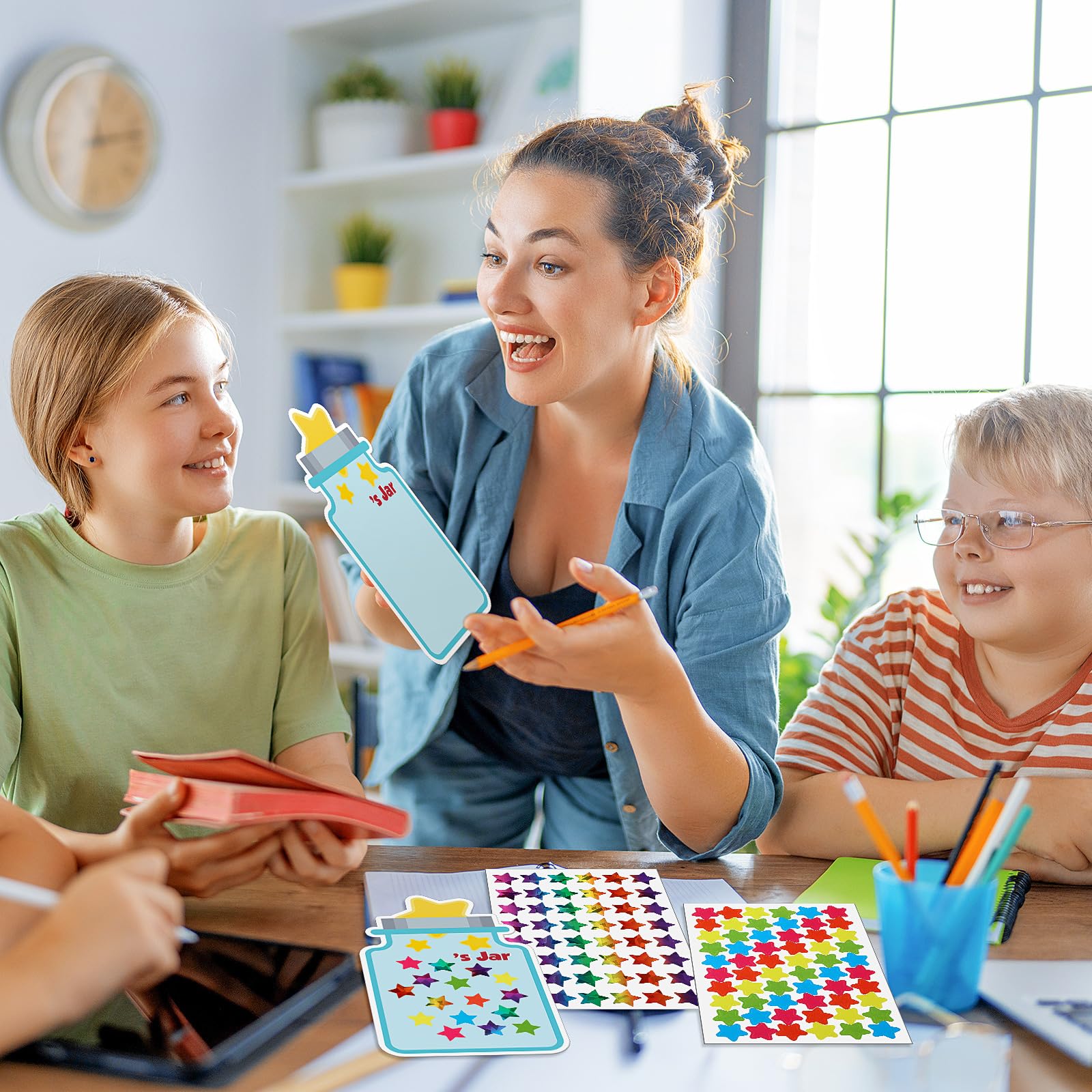 Classroom Behavior Management Reward Jar System With 3888 Star Stickers ...