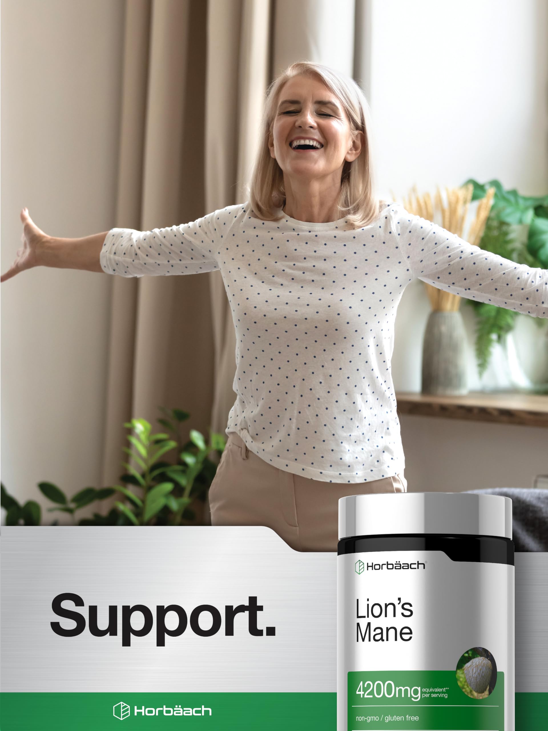 Horbäach Lions Mane Mushroom Extract | 120 Capsules — Amazon image 6