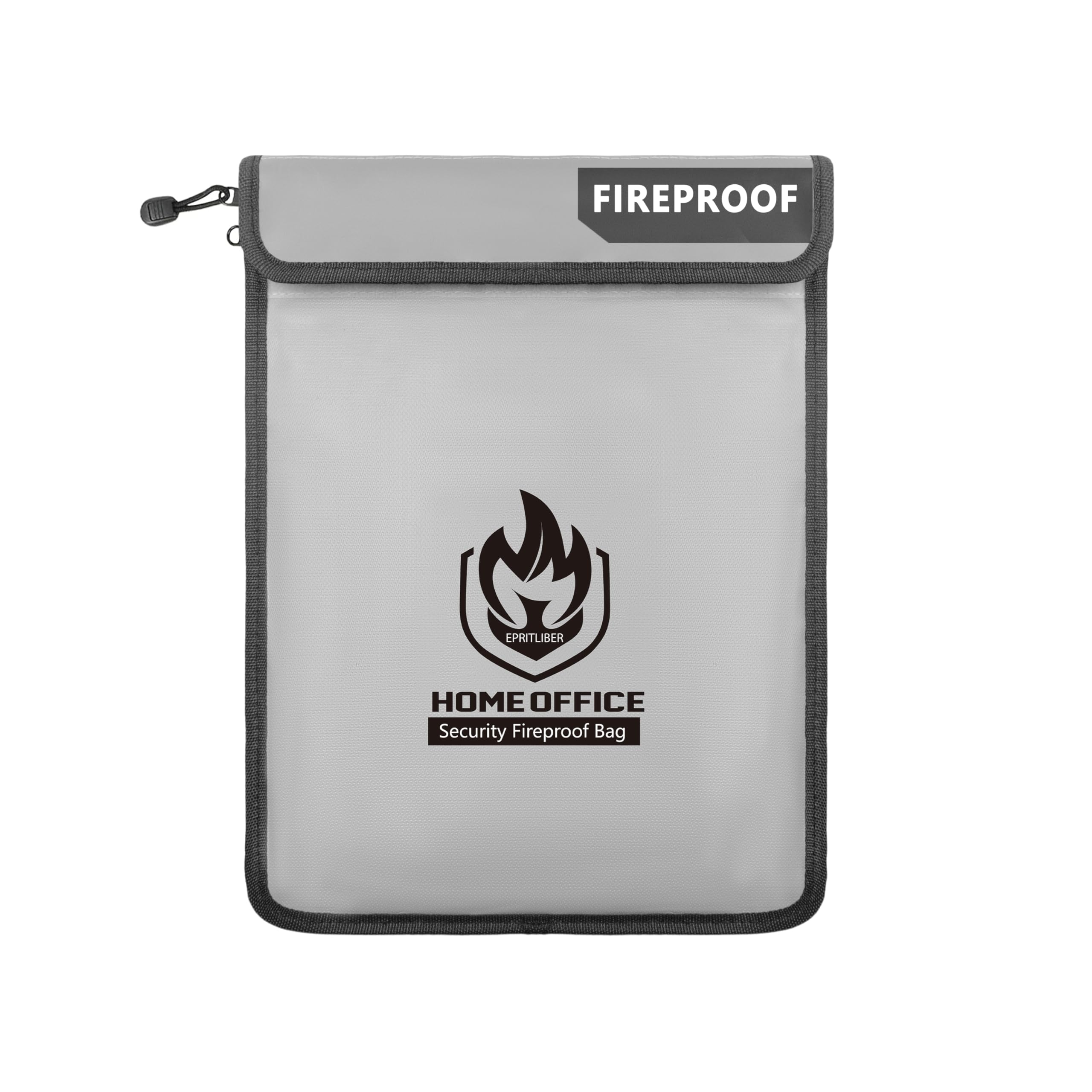 Epritliber Fireproof Document Bag 2000°F, 15x11’’ Waterproof Fireproof Money Bag for Cash, Two Pockets Safe Document Organizer for Valuables,