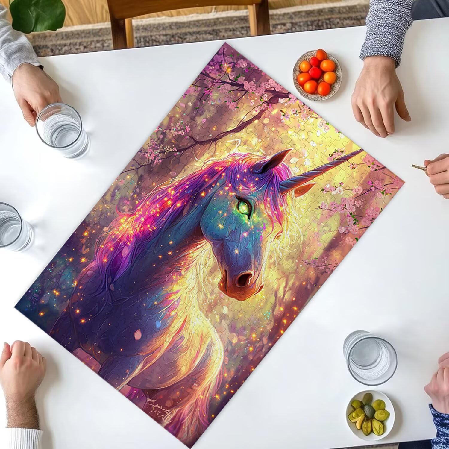Puzzle 4000 Pieces Puzzle Adults 140x87cm Gra Edukacyjna Prezenty Puzzle dla Dorosłych i Dzieci Od 14 lat Kreatywny Prezent Relaksacyjny - (leśny Jednorożec) x-710