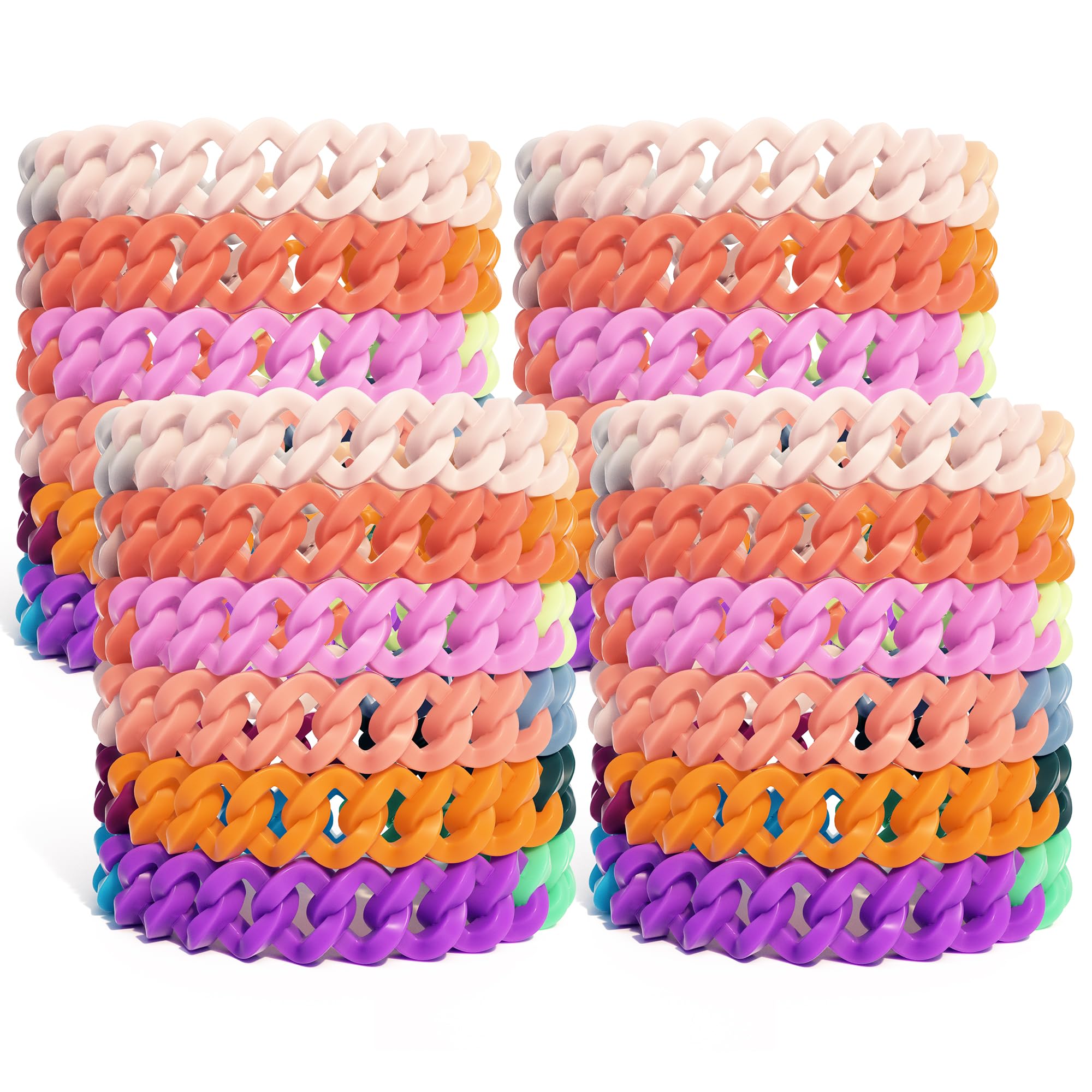 24 Pack Rainbow Mosquito Repellent Bracelets for Adults and Kids, DEET-Free Insect & Bug Repellent Bands, Individually Wrapped Repellent Wristbands for Outdoor Camping Traveling
