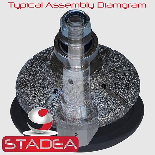 Miniatura 6 de Stadea Rueda de perfil de diamante Ogee 34 "para pulidora húmeda de piedra molinillo granito mármol hormigón