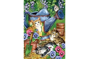 Toland Home Garden Cat Flags 111178 Garden Kitties Cat Flag