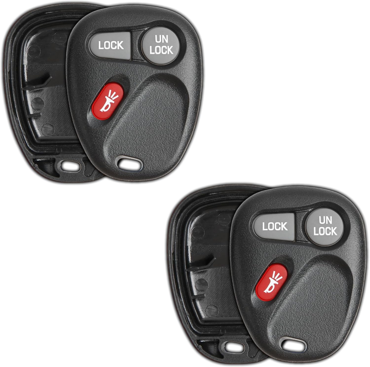 Just the Case Keyless Entry Remote Key Fob Shell for Chevrolet, GMC, Cadillac (KOBLEAR1XT, 15042968, KOBUT1BT, 15732803) (Pack of 2)