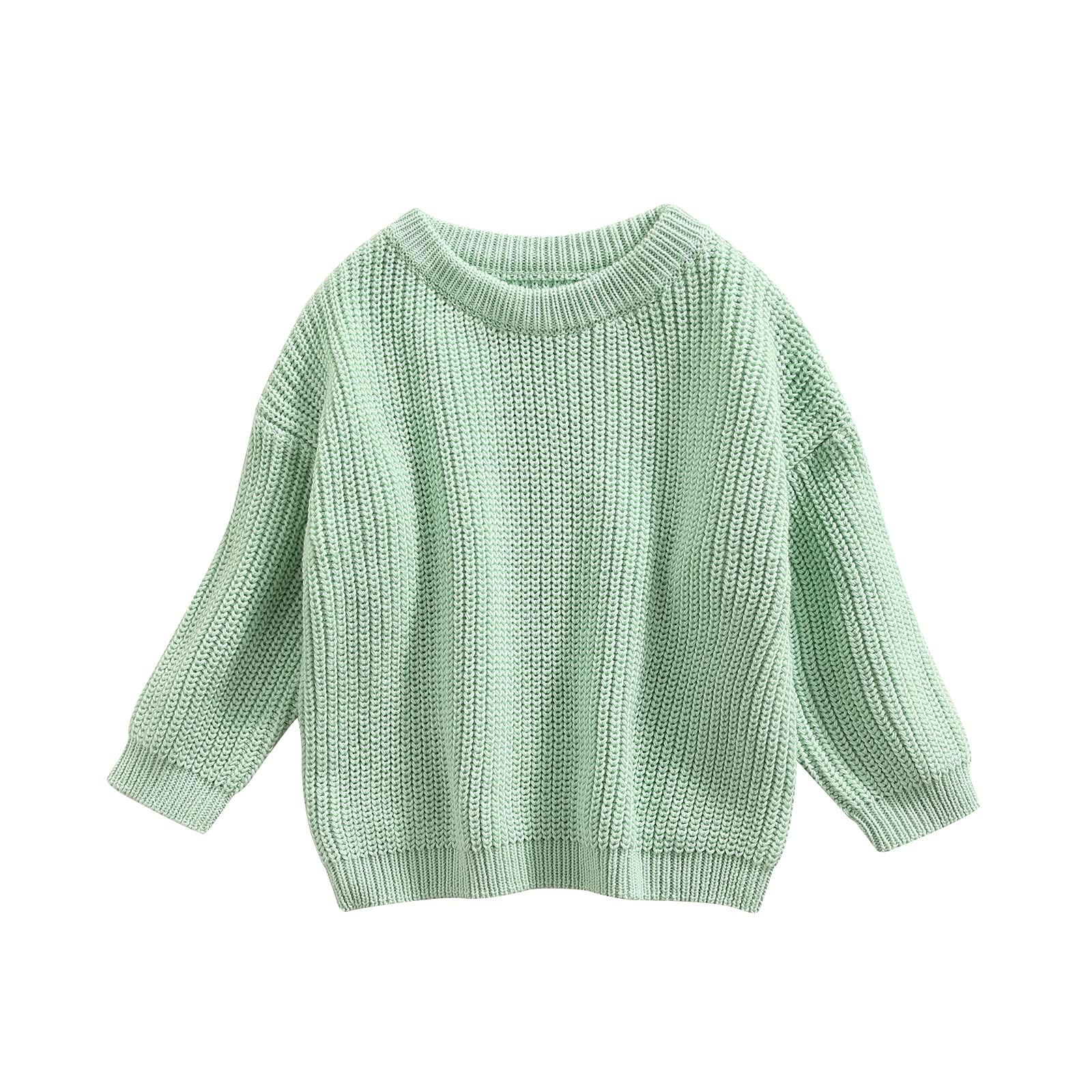 Baby Oversized Knitted Jumper Girls Boys Winter Ribbed Knit Sweater Chunky Pullover Long Sleeve Knitwear Top Soft Unisex Toddler Baby Clothes Autumn Outwear — view 7