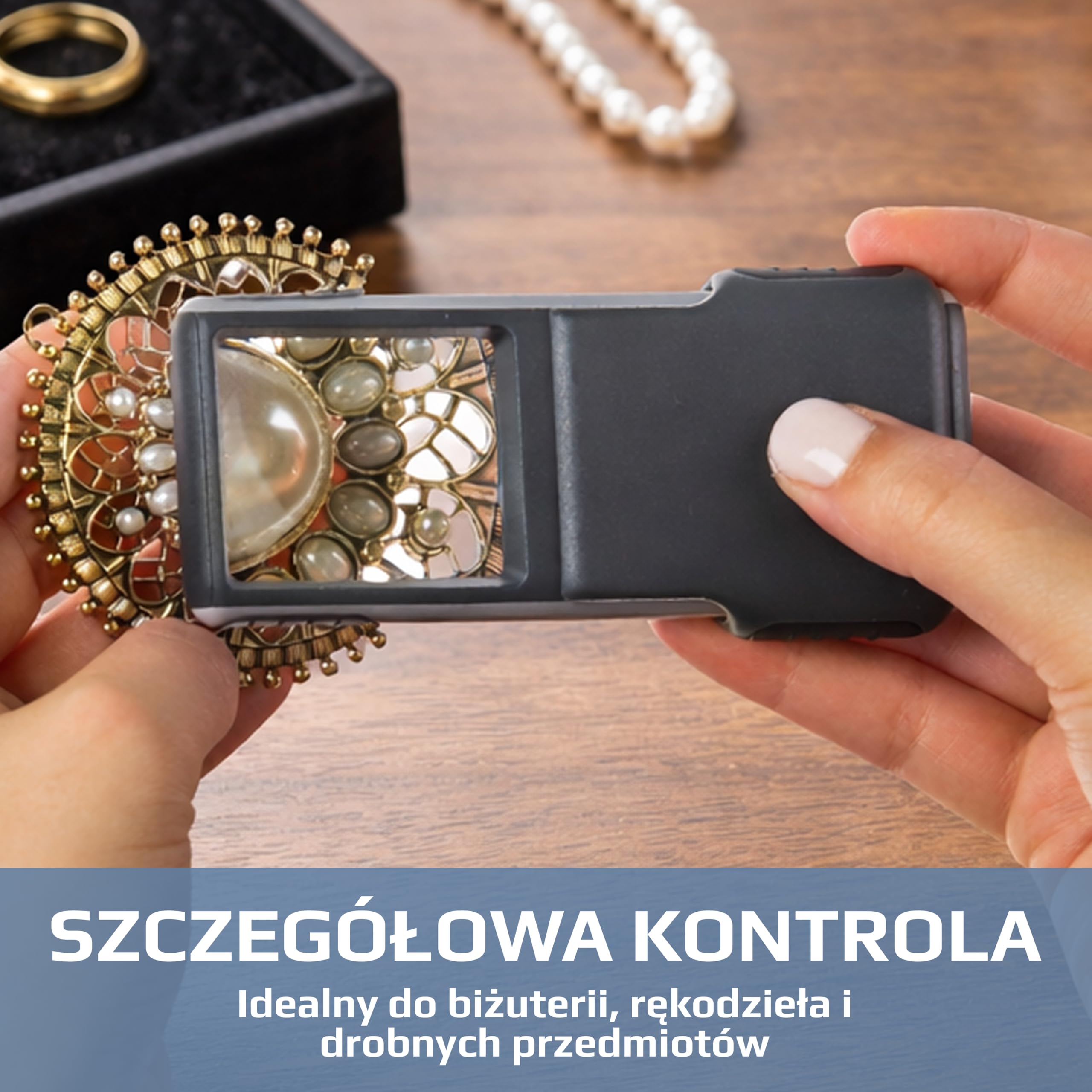 Carson PO-25 MiniBrite LED podświetlana kieszonkowa lupa z wbudowaną przesuwną osłoną obiektywu, szara, 5 cm x 1,5 cm x 11,4 cm