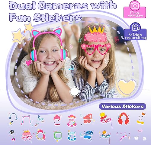 Miniatura 3 de Teléfono inteligente para niños, regalos de cumpleaños de Navidad para niños y niñas, juguetes de teléfono celular con doble cámara reproductor de