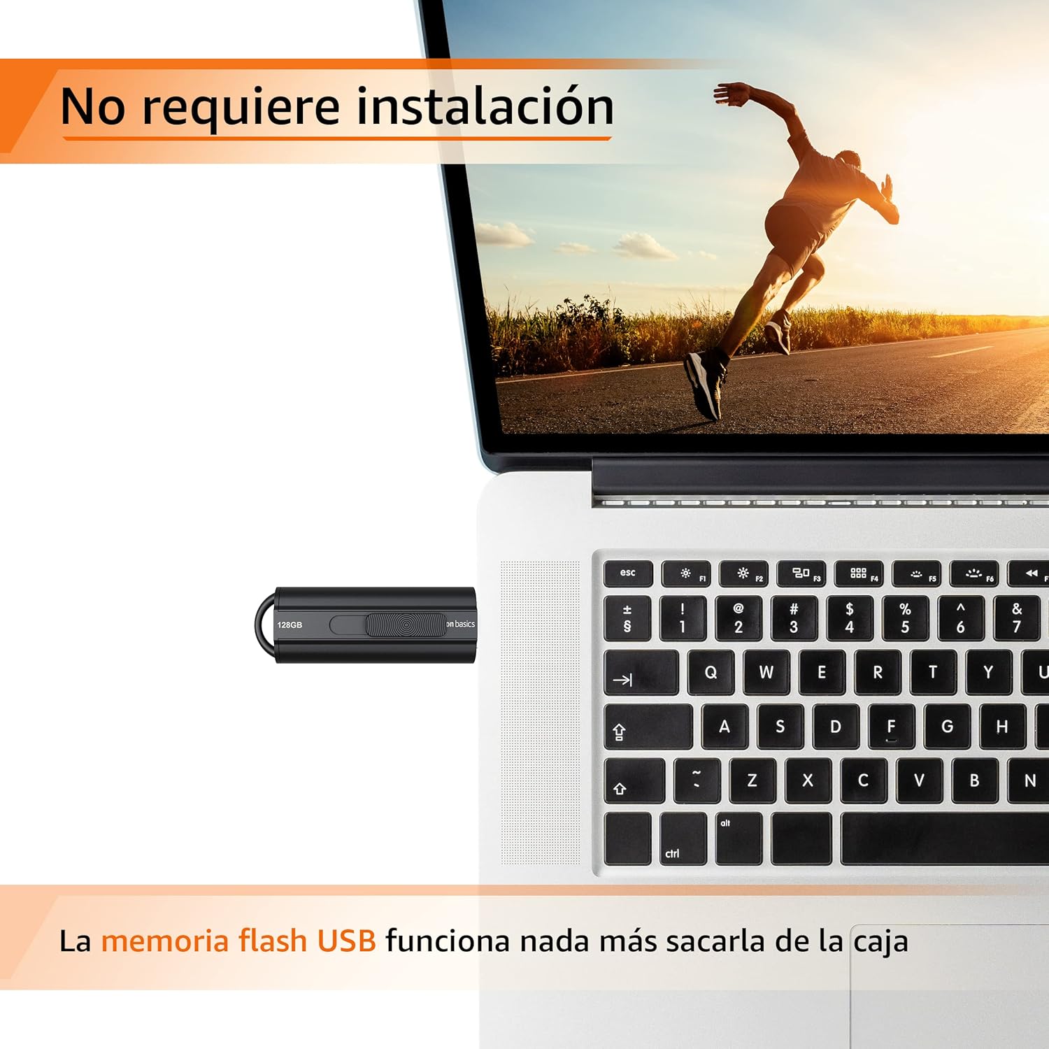 Amazon Basics Memoria flash USB 3.1 de 128 GB, velocidad de lectura de hasta 130 MB/s, Negro 6