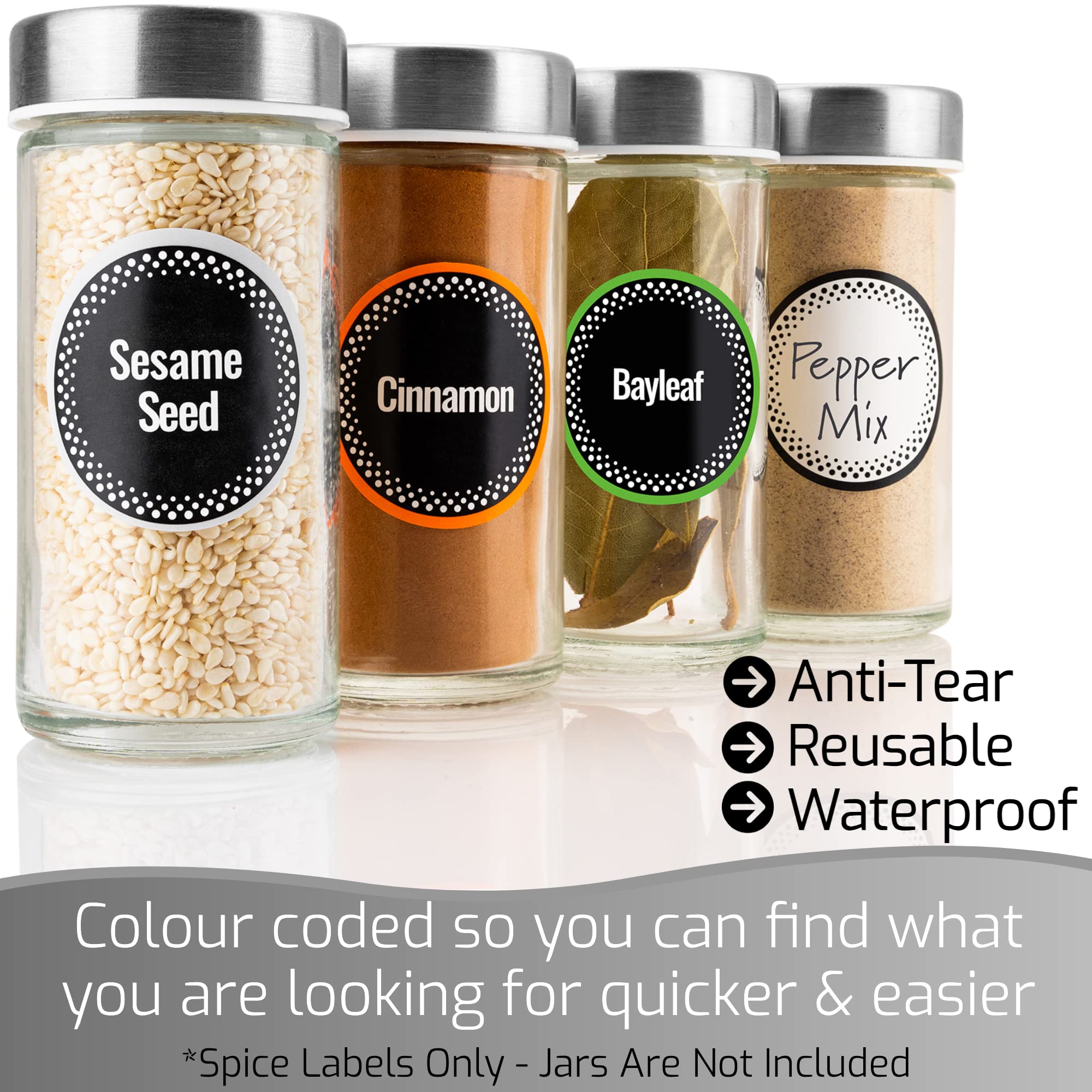 Buy Innoveem Spice Jar Labels 72 Spice Labels for Small Jars with