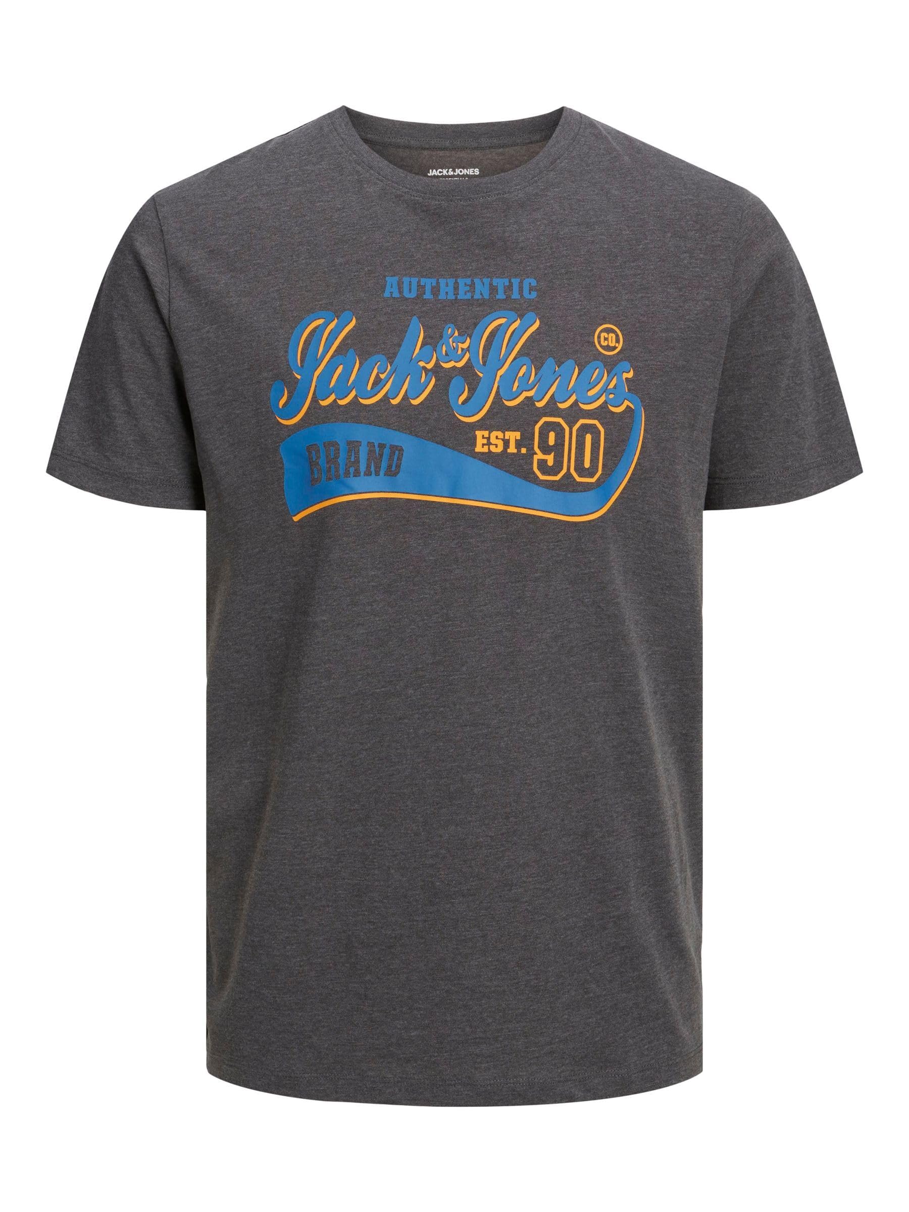 Jack & Jones Herren Jjelogo Tee Ss O-Neck 2 Col 23/24 Pls T-Shirts für Herren (1er Pack)