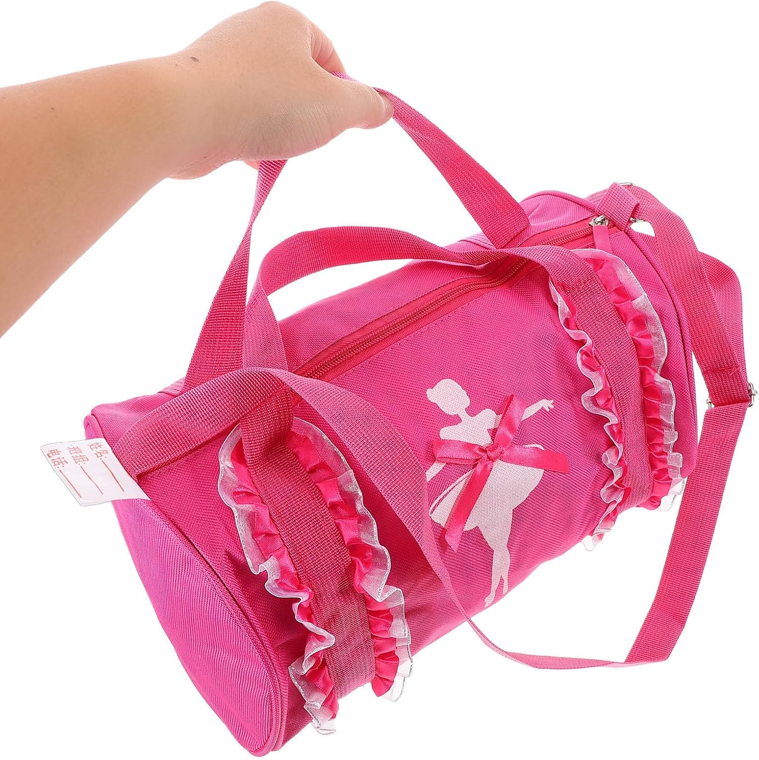 Girl Ballet Dance Bag Portable Oxford Cloth Shoulder Bag with Zipper