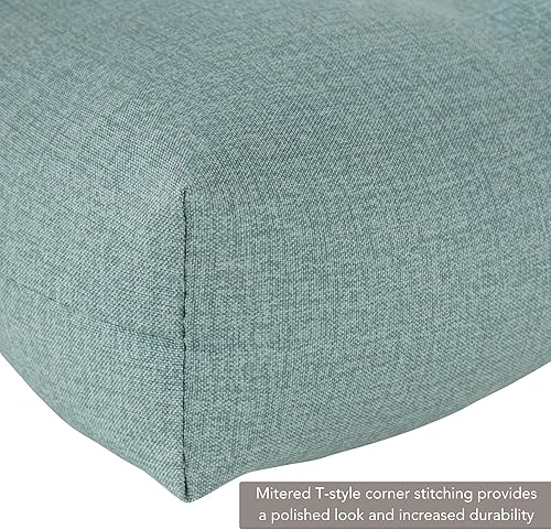 Miniatura 4 de Greendale Home Fashions Juego de 2 cojines para silla de respaldo alto de 44 x 22 pulgadas, espuma de mar, 2 unidades