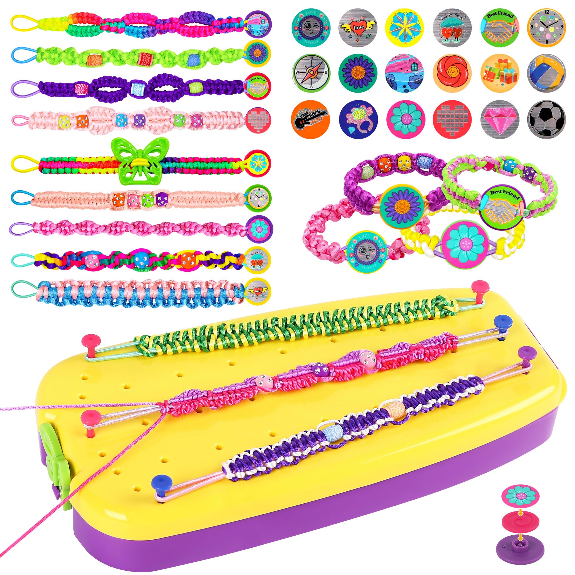 cusuyu Friendship Bracelet Making Kit Toys, Arts and Crafts for Kids Age 8-12, Best Birthday Present Gift for 7 8 9 11 12 Year Old Girl, Top Popular DIY Jewelry Bracelet String Maker