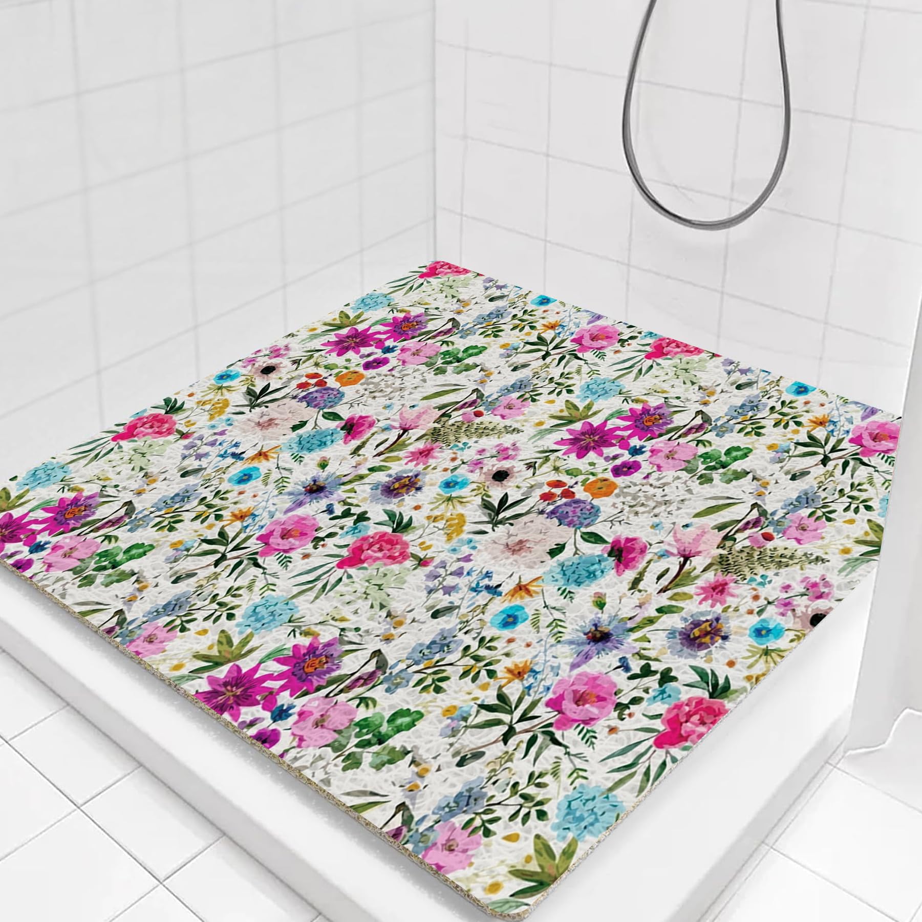 Grand tapis de douche antidérapant en luffa pour l'intérieur de la douche - Grand tapis de bain pour zones humides - Tapis de sol creux en PVC creux à séchage rapide Grand tapis de douche antidérapant en luffa pour l'intérieur de la douche - Grand tapis de bain pour zones humides - Tapis de sol creux en PVC creux à séchage rapide