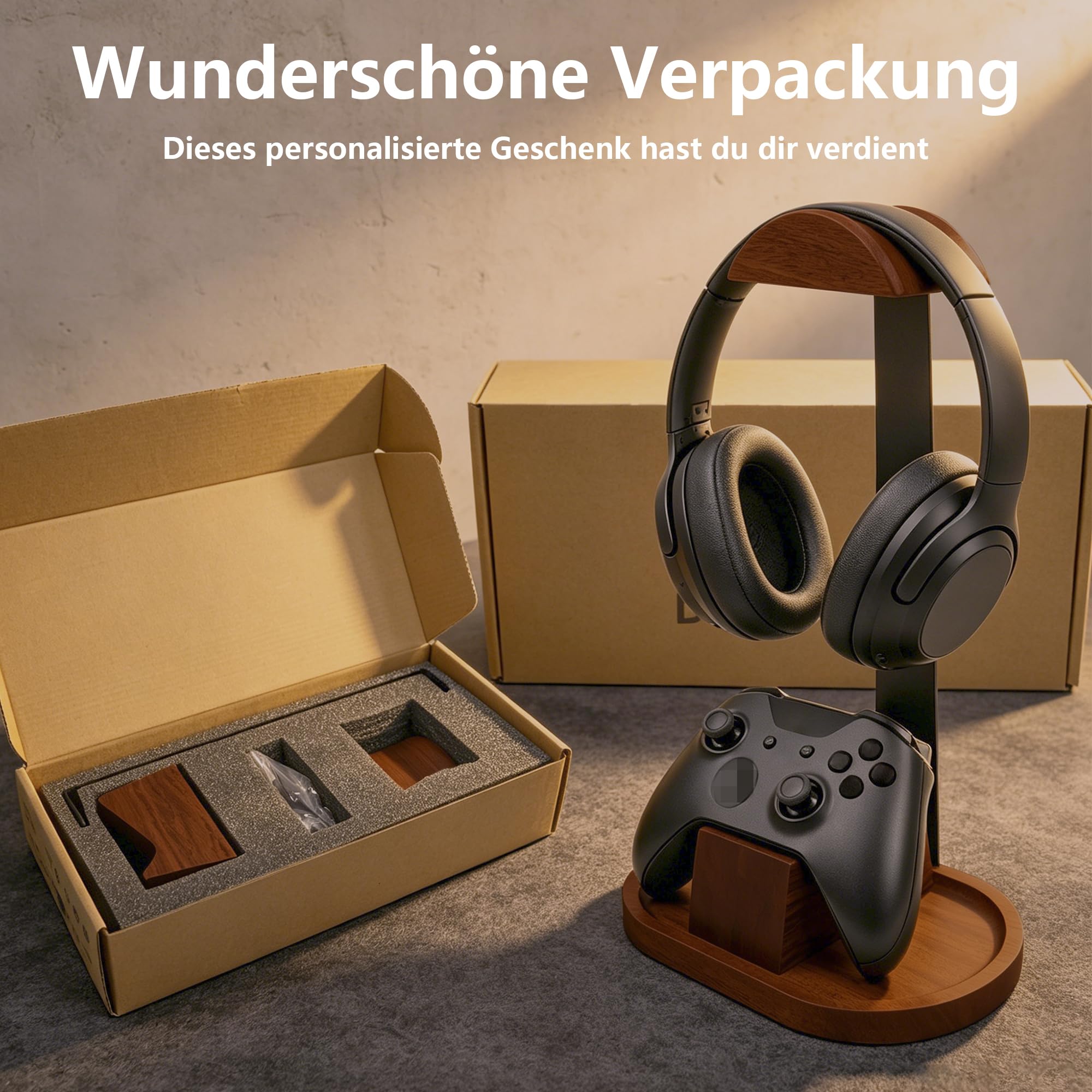 Headset Halterung Tisch, Kopfhörer Ständer Mit Gaming Controller Halter