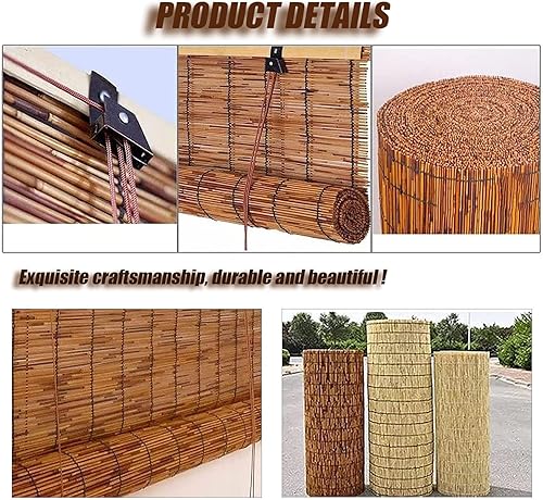 Miniatura 3 de OCAZI Persianas enrollables de bambú para exteriores para patio, persianas enrollables de bambú, persianas enrollables de bambú, persianas