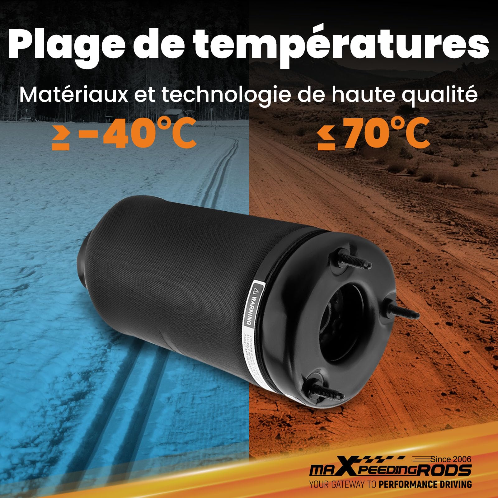 maXpeedingrods Suspension pneumatique pour Mercedes M ML GL W164 X164 | Pour Mercedes-Benz Classe GL X164 2007–2012, Classe ML W164 2006–2011, OE 1643206113, 1643206013, 1643205913, 1643205813