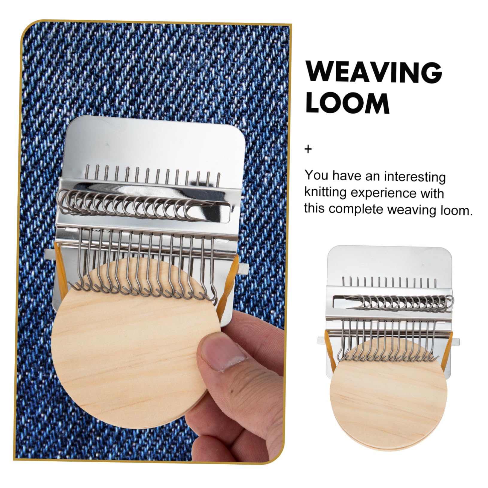 HOMSFOU 2 Juegos Kit Mini Telar para Tejer Diy Agujas Herramienta Portátil para Reparar Ropa y Manualidades para Actividades Infantiles y Desarrollo Manual