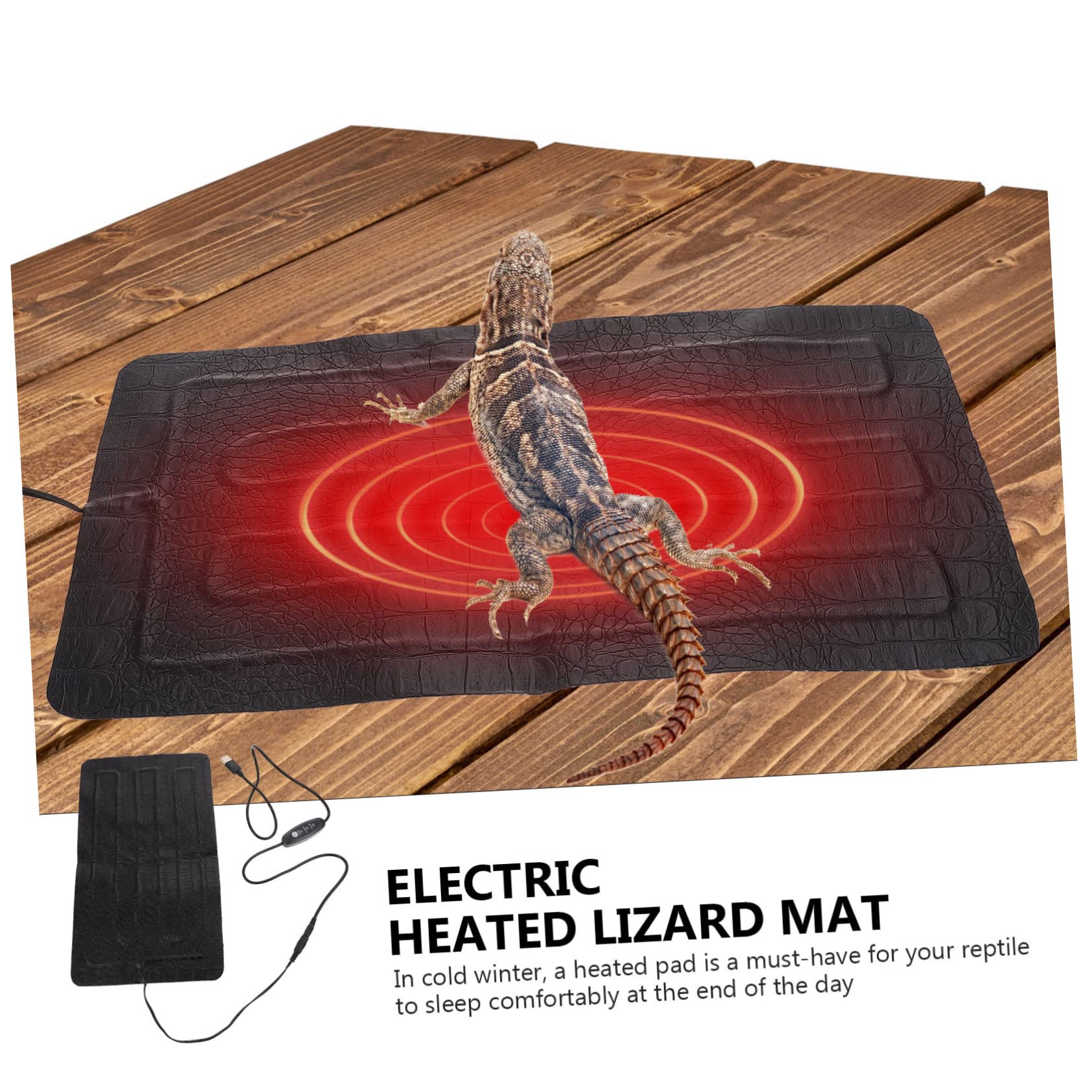 Angoily 1 Pc Almohadilla Térmica para Mascotas Termostato Reptil Animales De Invierno Manta De Calefacción De Invierno Estera De Calor Reptil Reptichip Interior Almohadilla Menstrual Cuero
