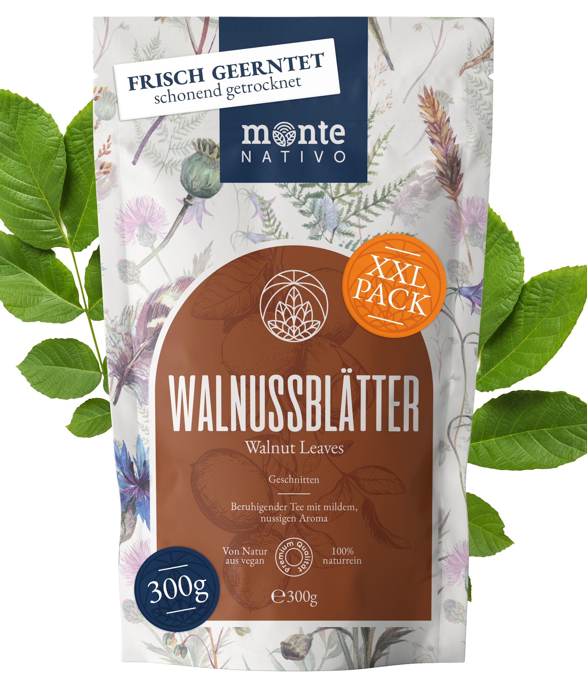 Lemon Balm Tea Monte Nativo (300g) - Gently Dried Lemon Balm Leaves - Aromatic and 100% Pure and Natural Loose Leaf Herbal Tea Without Additives - As a healthy, refreshing infusion — view 18