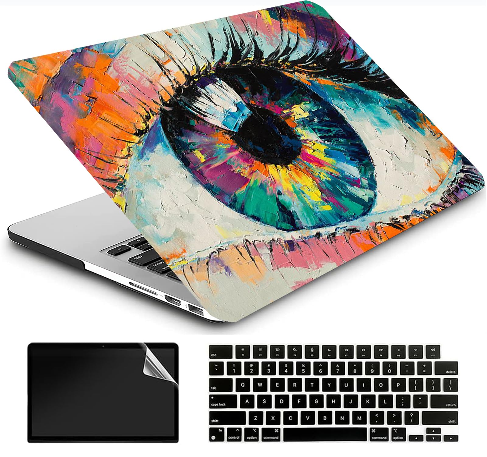 ICasso Hülle Für MacBook Pro 14 Zoll – Hartschale + Tastaturabdeckung + Displayschutz, Für M1/M2/M3