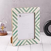 Vista 45 de Marco de fotos chic madreperla hecho a mano vintage 4x6 gris