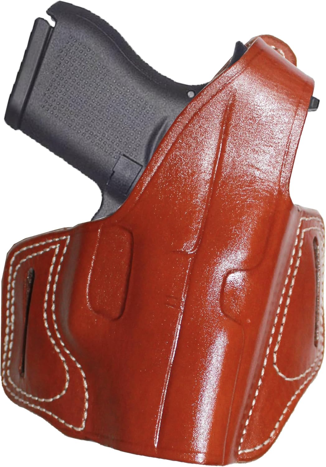 YT HOBBY Handmade Leather OWB Carry Two Slot Thumb Break Gun Holster for Glock 43, 43X, Ruger SR22