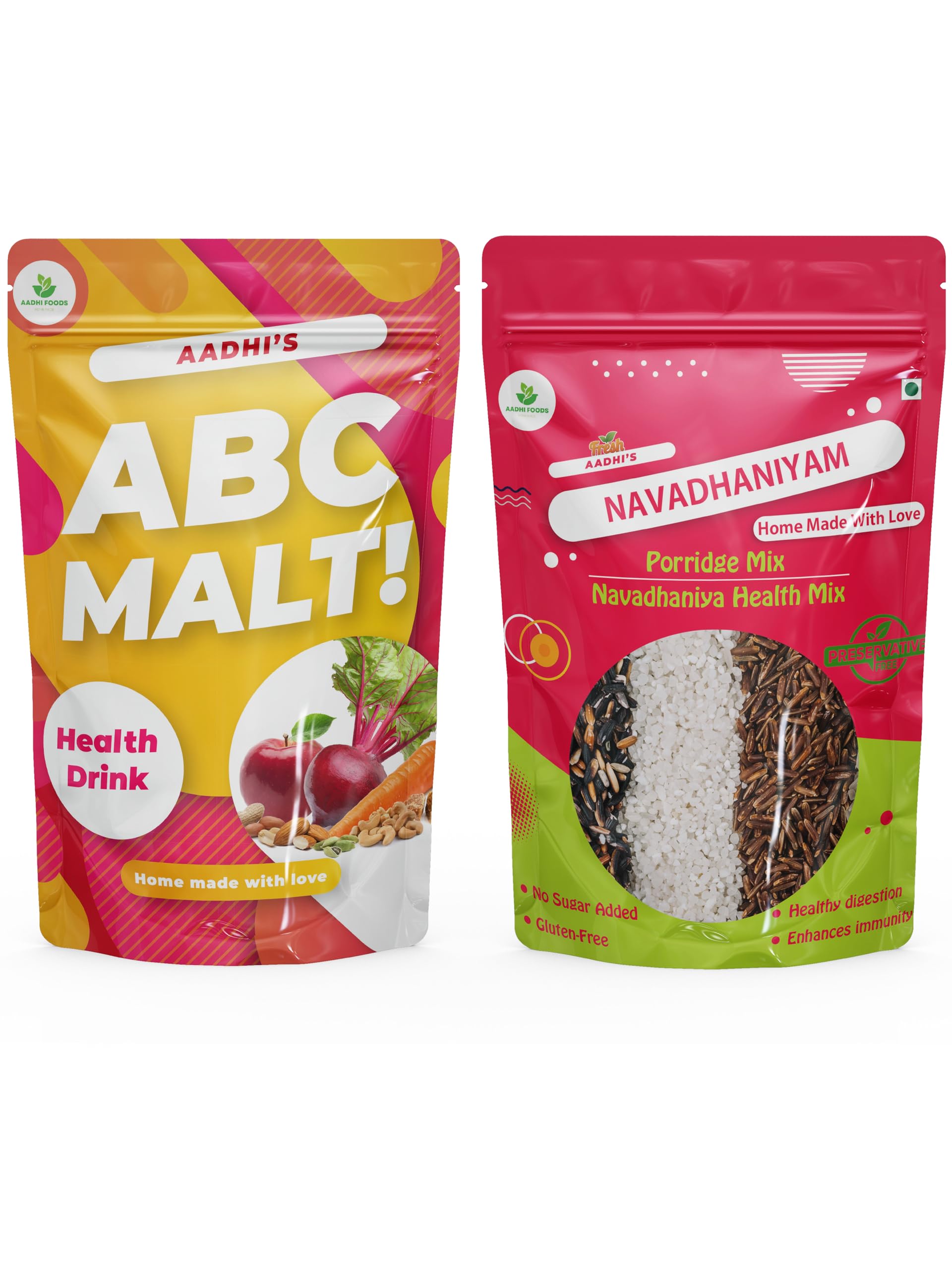 AADHI FOODS pack of 2 ABC MALT(APPLE,BEETROOT,CARROT),Nava Porridge Health Mix (each 100g)| Combo pack 2=200gm|No White Sugar,No Salt,No Preservatives|Instant Health Mix for Healthy life-200g (B0CWV1KS4X) Amazon Price History, Amazon Price Tracker