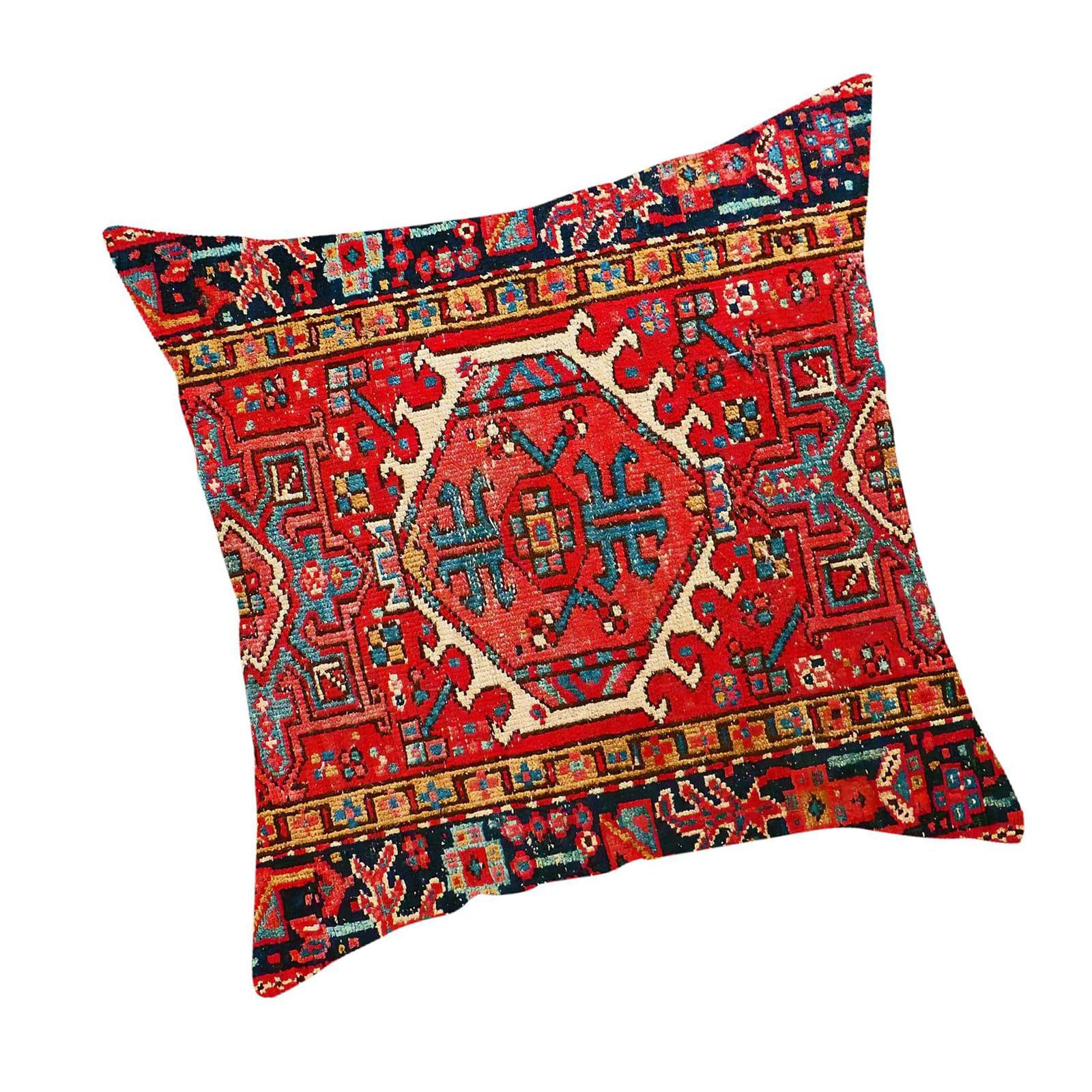 Msioytog Multipurpose Turkey Carpet Pillow Covers Throw Pillows Covers for Home Room Sofa Couch Decoration Throw Pillow Case