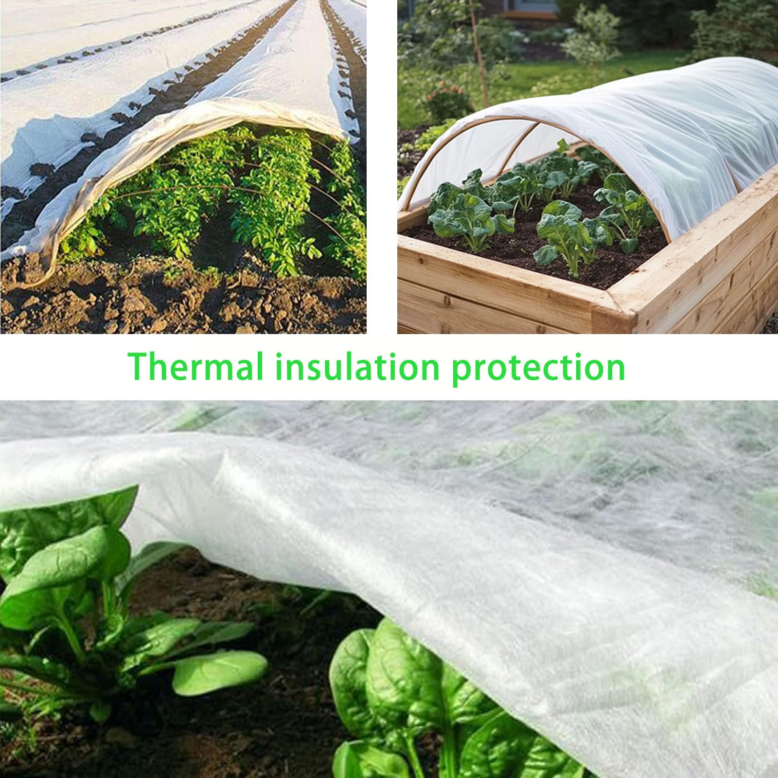 Folie Frühbeet 1 x 80 m Atmungsaktives & UV Gartenvlies Hochbeet Schützt vor Wind, Hagel, Frost für Gemüse, Weiß