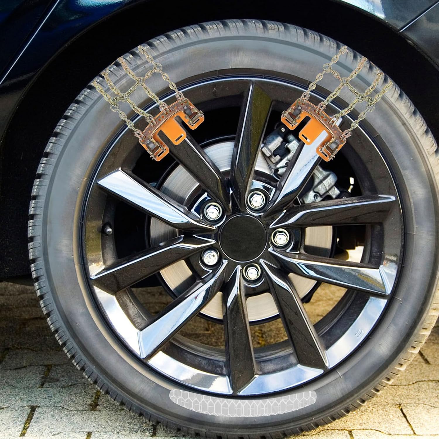 Heavy Duty Anti-skid Tire Chains for Passenger Cars and Suvs, Universal Large Size 215-285mm Manganese Steel Snow Chains for Emergency Use on Ice and Mud