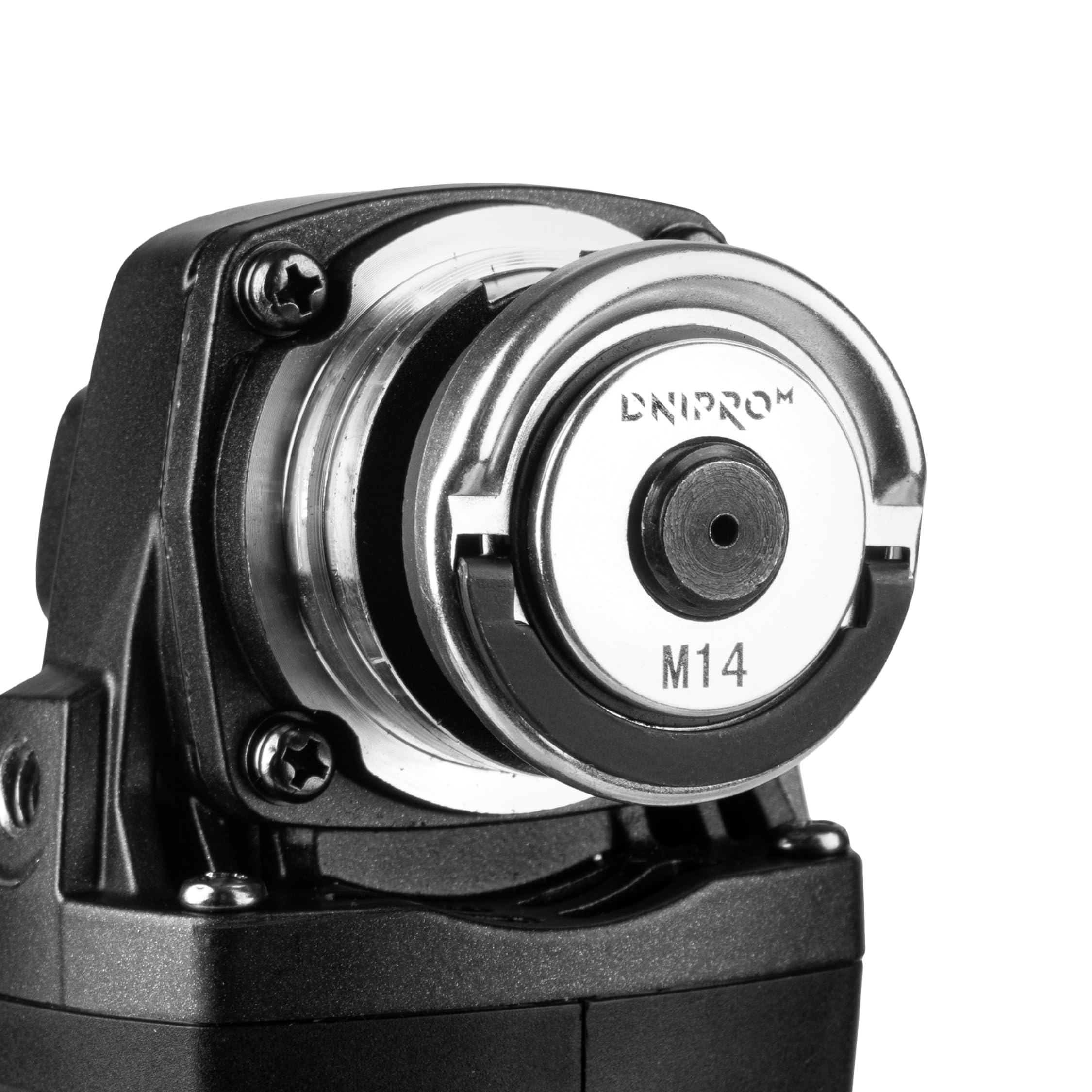 Amoladora Angular Inalámbrica DGA-202SBC 20V Brushless - Radial 125 mm con 6 Velocidades hasta 9.000 rpm, M14, Arranque Suave, Incluye Batería 6Ah y Cargador para Corte y Desbaste - por Dnipro-M