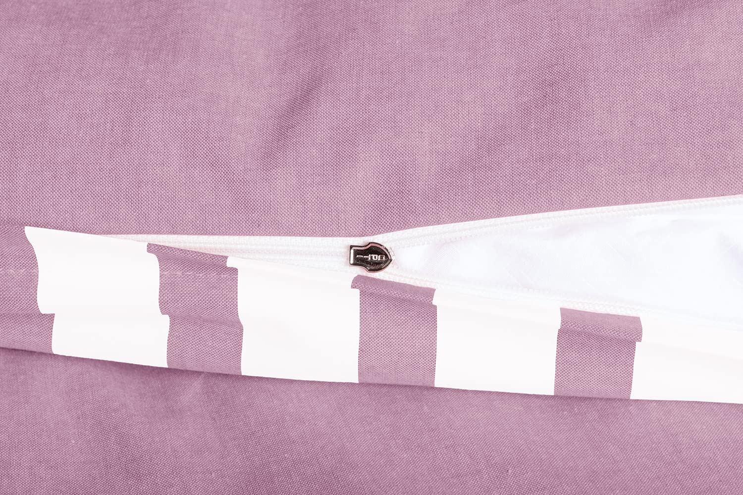 SETEX Reversible Bed Linen, Cotton, Mauve, 200 x 135 cm - Image 2