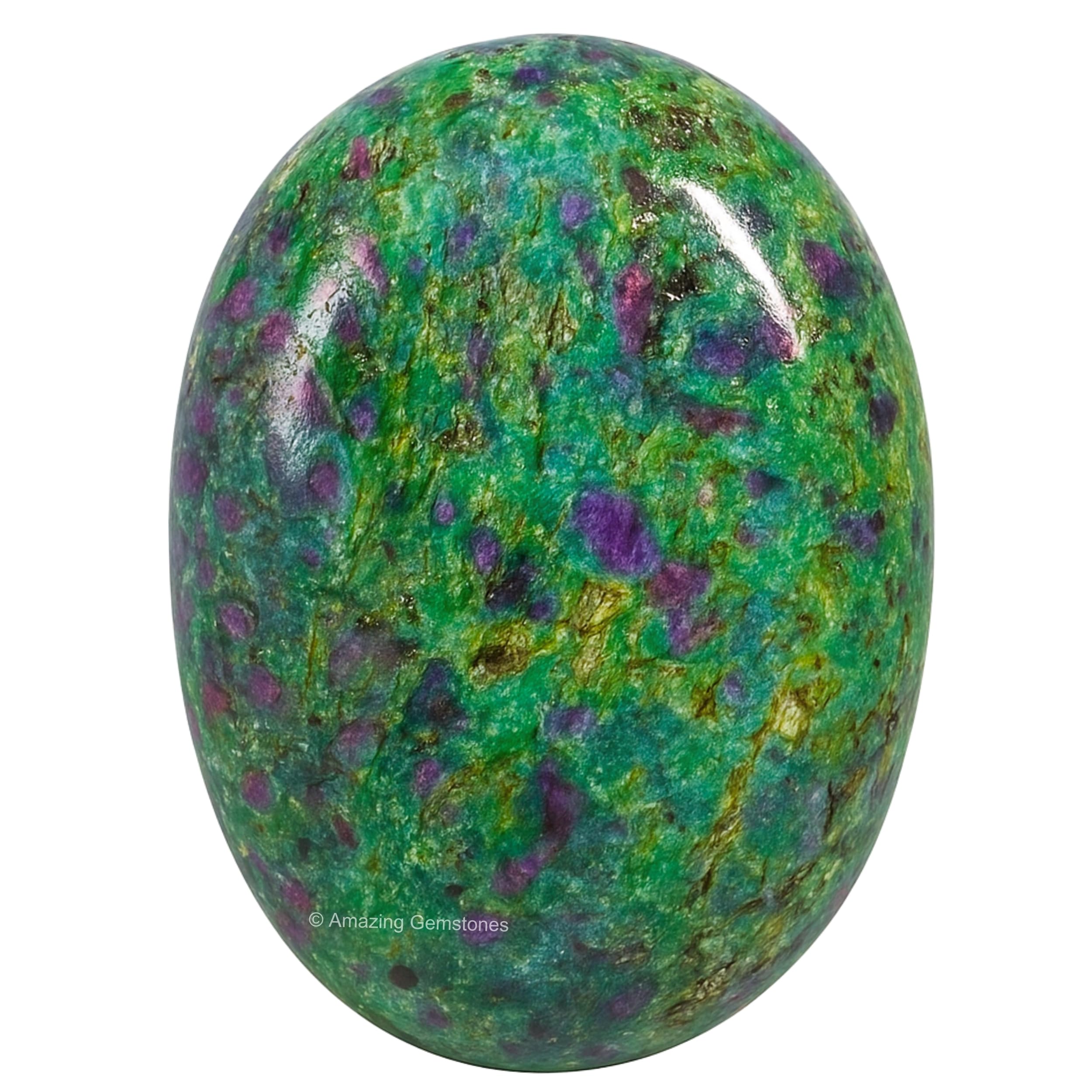 Amazing GemstoneAmazing Gemstone Ruby in Fuchsite Crystals and Healing Stones - Large Palm Stone Crystals Piedra - Crystal for Good Luck, Positive Energy, Meditation - Unique Stocking Stuffers, Gifts for Women, Men