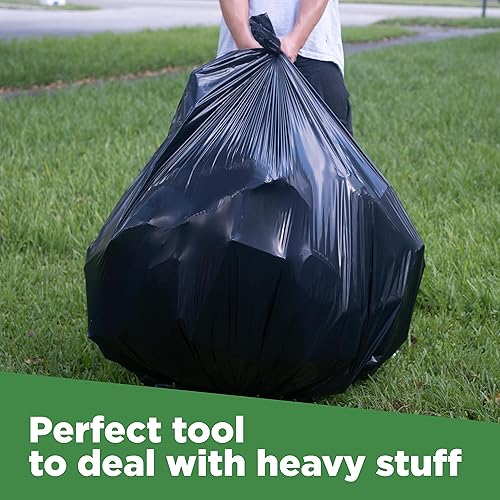 Miniatura 8 de ToughBag Bolsas de basura resistentes de 95 a 96 galones (25 unidades)  Forros negros extragrandes para latas de 90 a 100 galones  Fabricado en