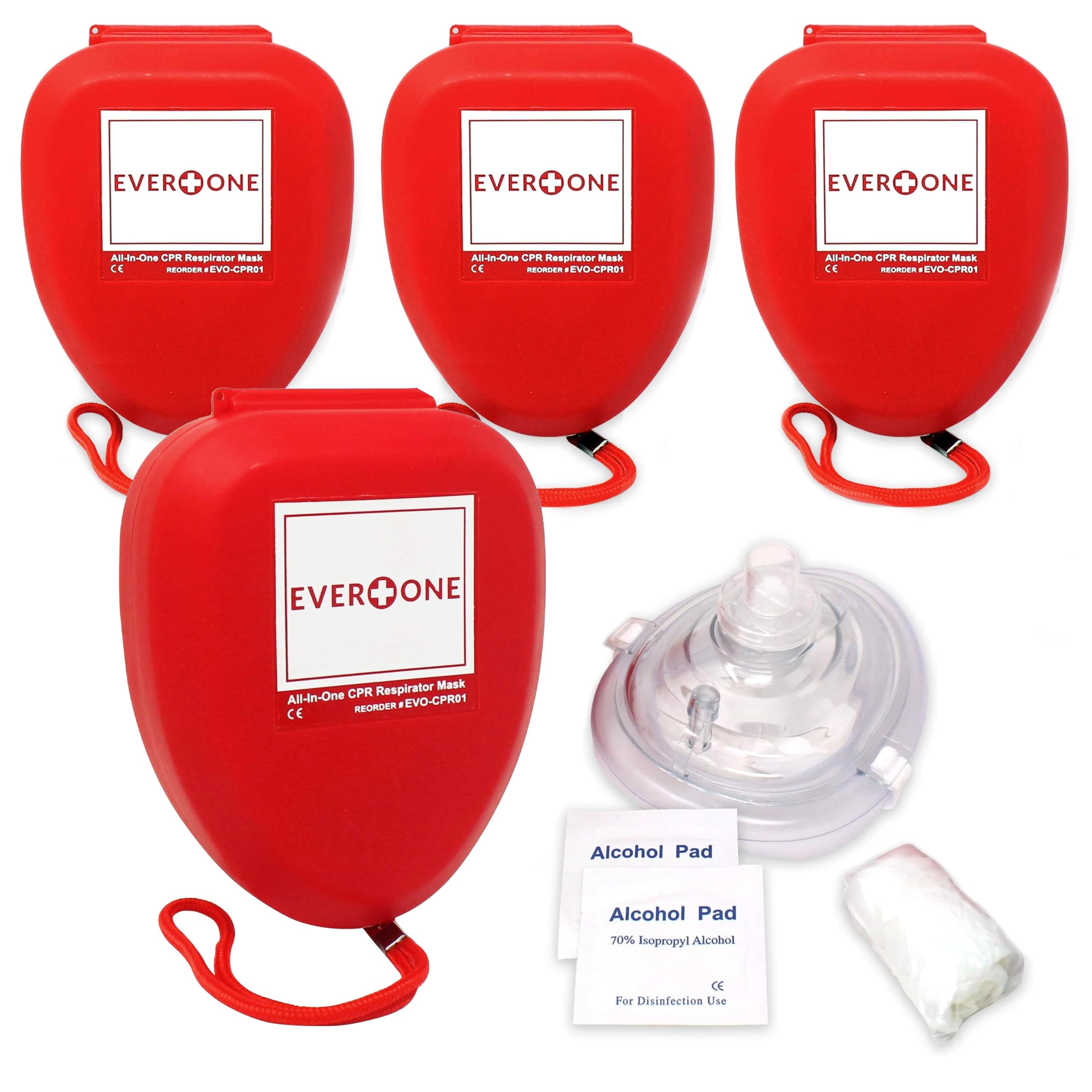 EverOne CPR Rescue Mask 4-Pack