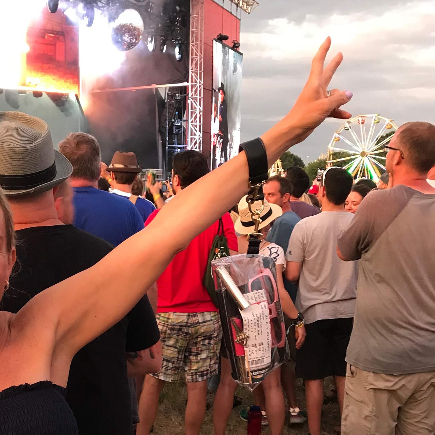 Miniatura 5 de KEYPER Bolsa de muñeca transparente Bolsa de viaje Bolsa transparente para mujer aprobada por el estadio Bolso de mano o bolso de mano