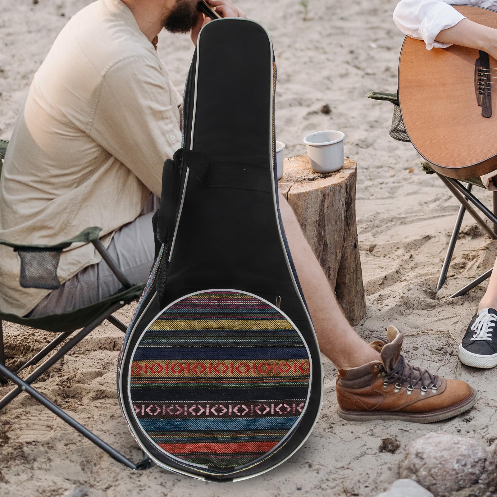 Verdickte Mandolinentasche Ethno Stil Strapazierfähige Mandolinen Aufbewahrungstasche Leichtes Musikzubehör für Mandoline Unterwegs