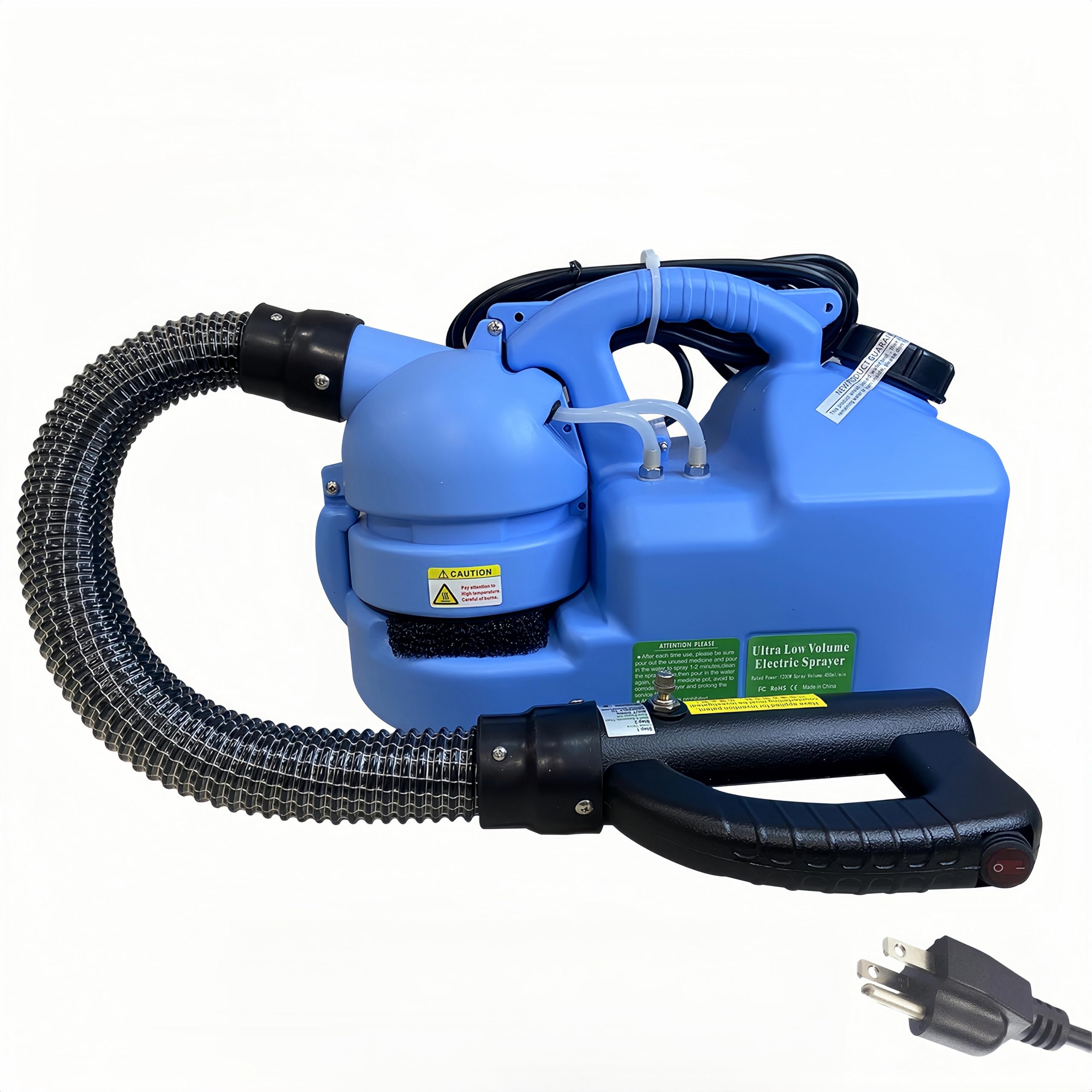 1.85 Gallon Electric ULV Fogger Machine, Portable Atomizer Fogger Sprayer, Misting Atomization System Indoor Outdoor for Home Yard Restaurant Hotel, 20-26FT ( USED)