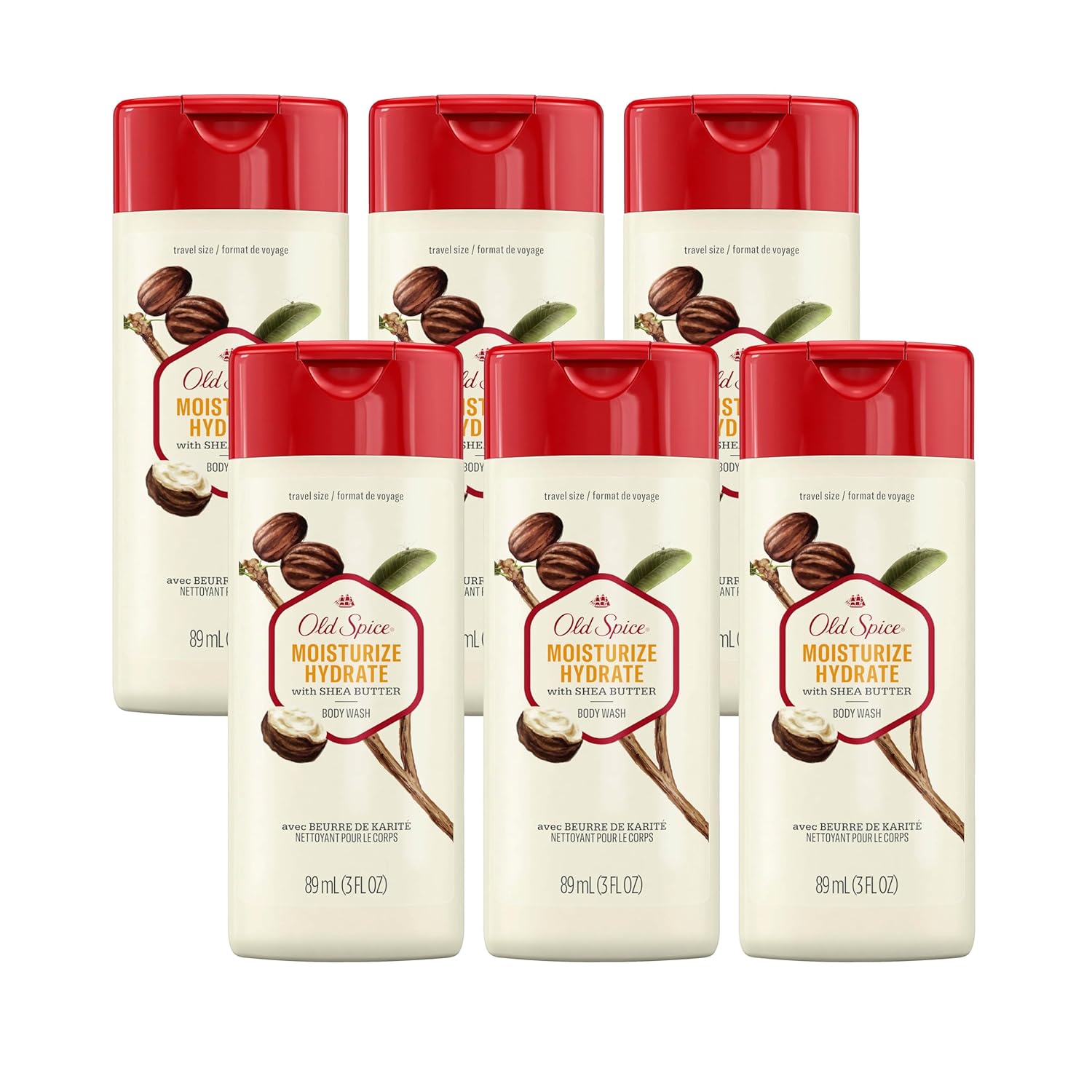 Old Spice Body Wash for Men – Travel Size Body Wash – Moisturize with Shea Butter 3 Fl Oz 6 Pack Old Spice Body Wash for Men – Travel Size Body Wash – Moisturize with Shea Butter 3 Fl Oz 6 Pack