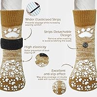Vista 2 de EXPAWLORER - Calcetines antideslizantes para perros, evitan que se laman las patas, para pavimento caliente, pisos de madera, botines para perros
