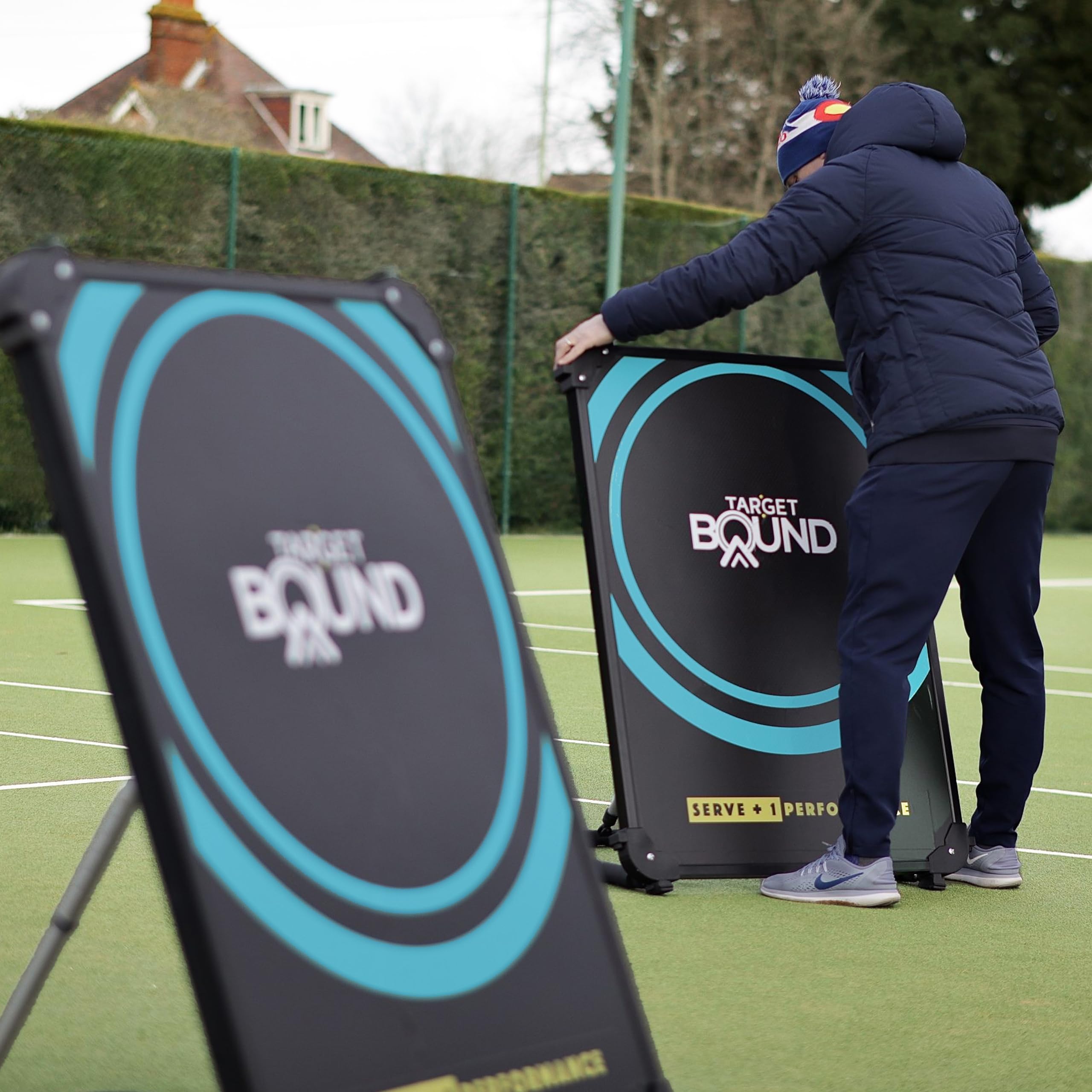 Objetivo de rebote ajustable para tenis y pádel - Practice Serve Plus 1 y más - Todos los niveles de habilidad