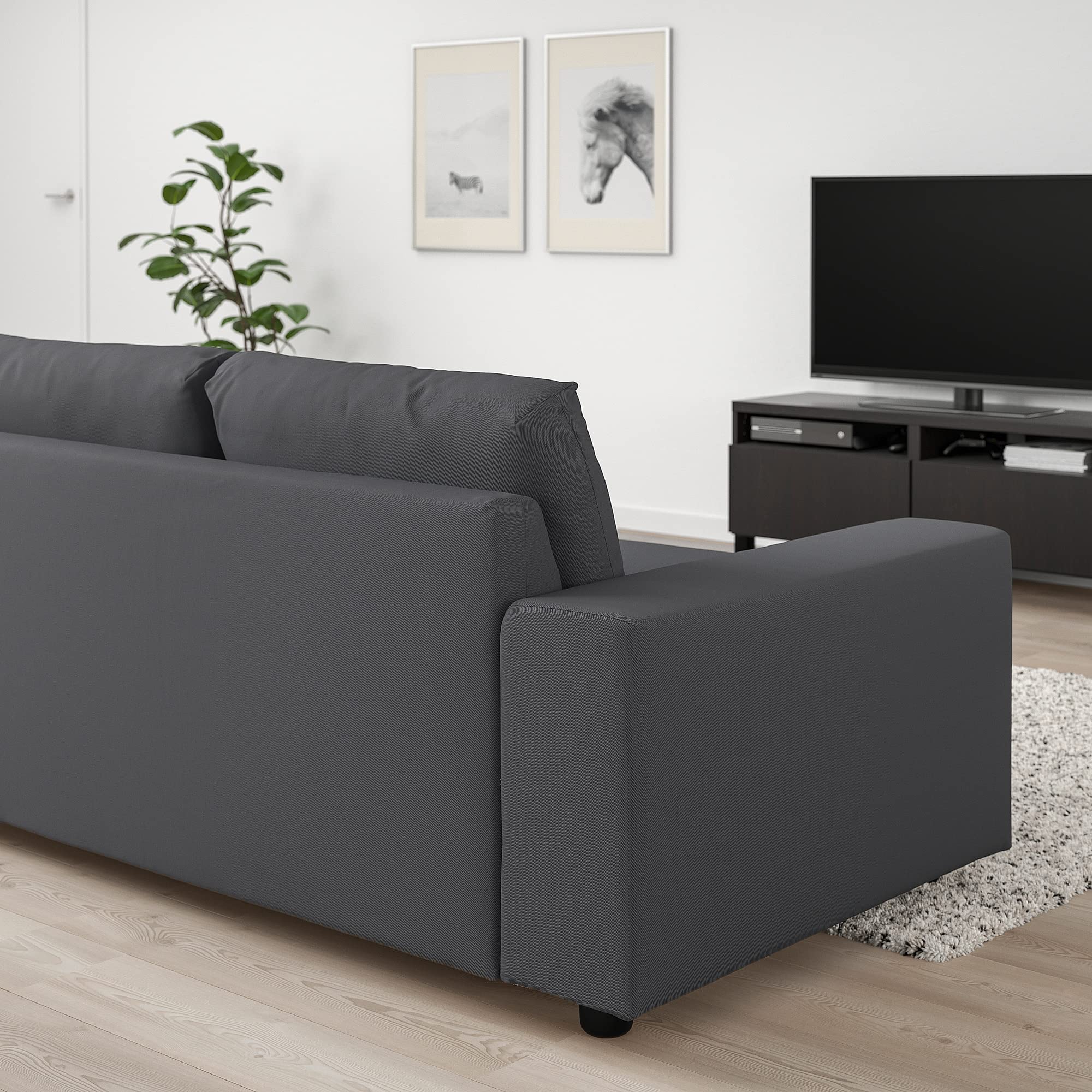 Amazon｜IKEA VIMLE 2人掛けソファ ワイドアームレスト/ハラープグレー 