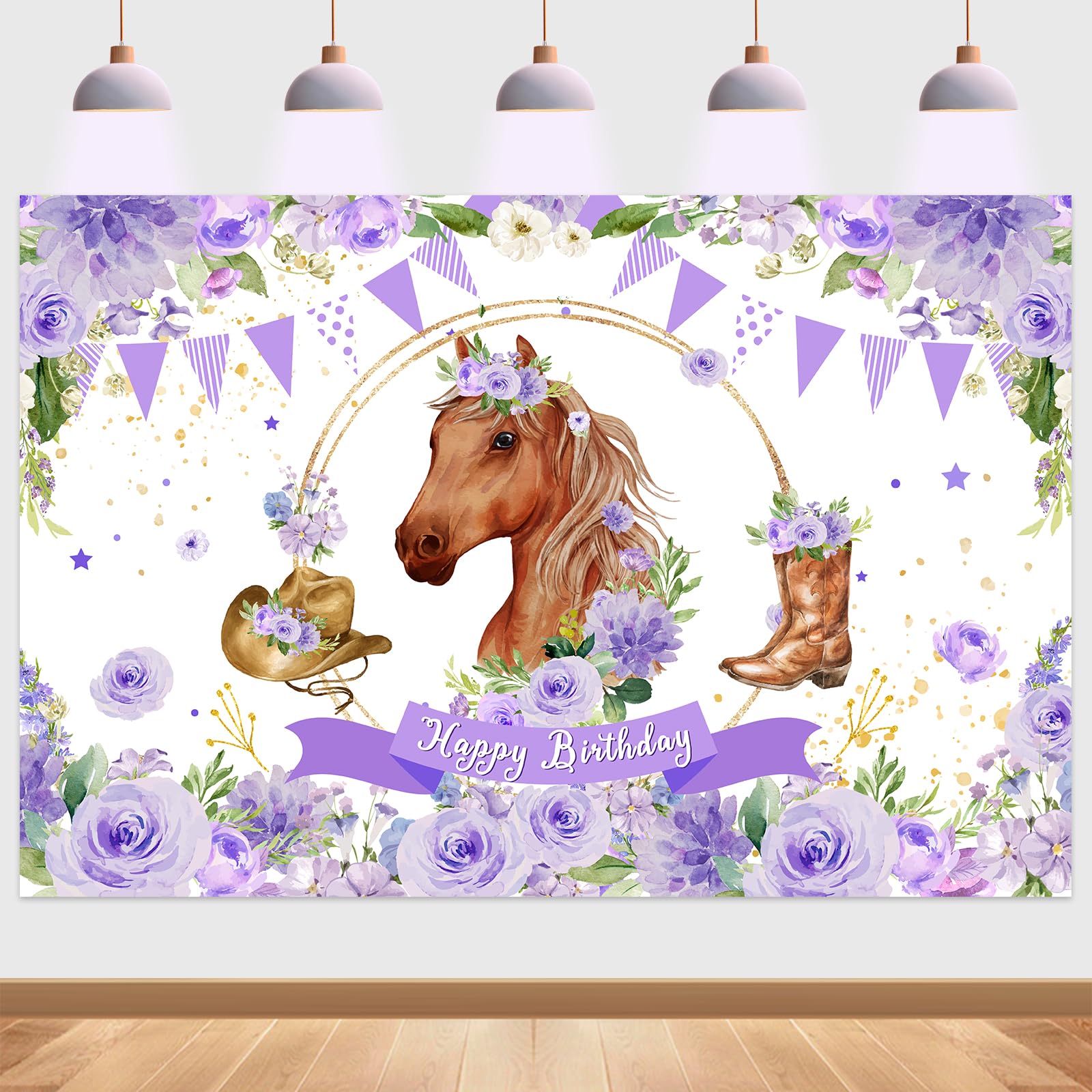 Verjaardagskaart Cowboypaard: Afdrukbaar Westernontwerp ( - Nederland, image size:1600x1600