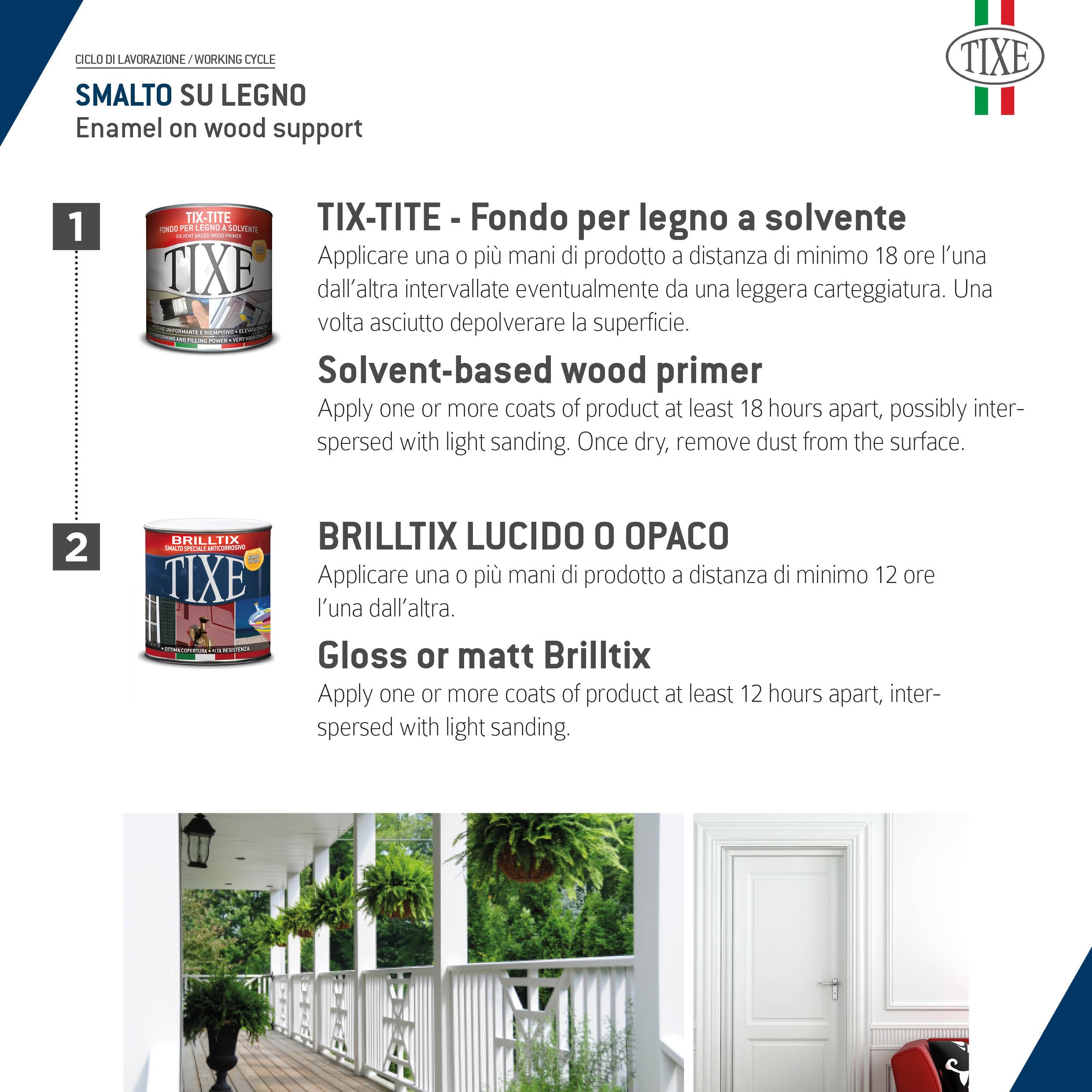 TIXE Smalto a Solvente Brilltix Finitura Lucida, Grigio Antracite 2.5 Lt | Vernice a Solvente con Finitura Brillante, Uniforme e Compatta, Alta Resistenza | Made in Italy