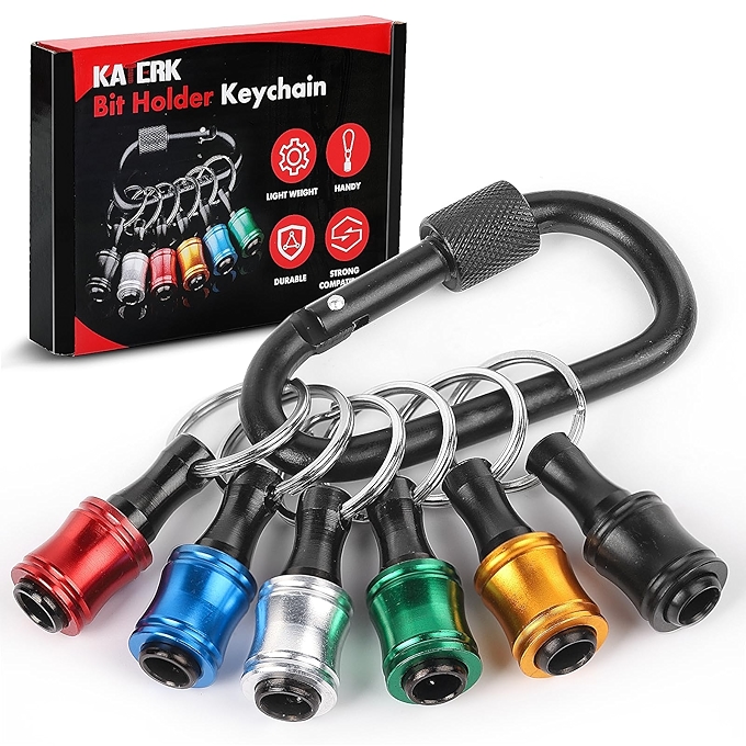 轻便铝合金六件套1/4寸六角柄螺丝刀位延长杆钥匙扣钻头适配器