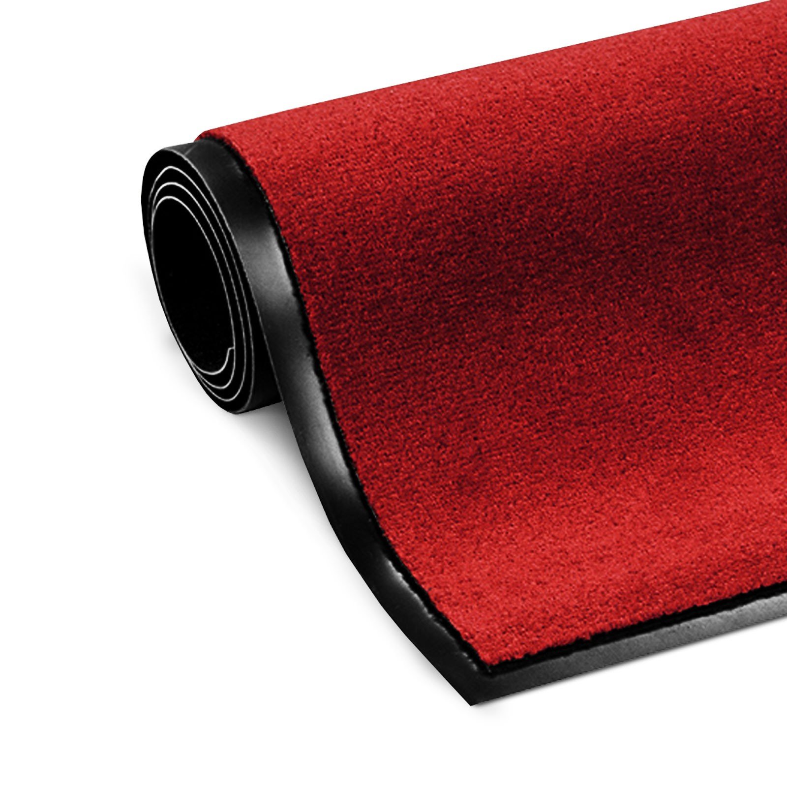 Zerbino Asciugapassi Assorbente 40x60 Cm | Rosso | Antiscivolo Con Retro In Gomma | Lavabile In Lavatrice