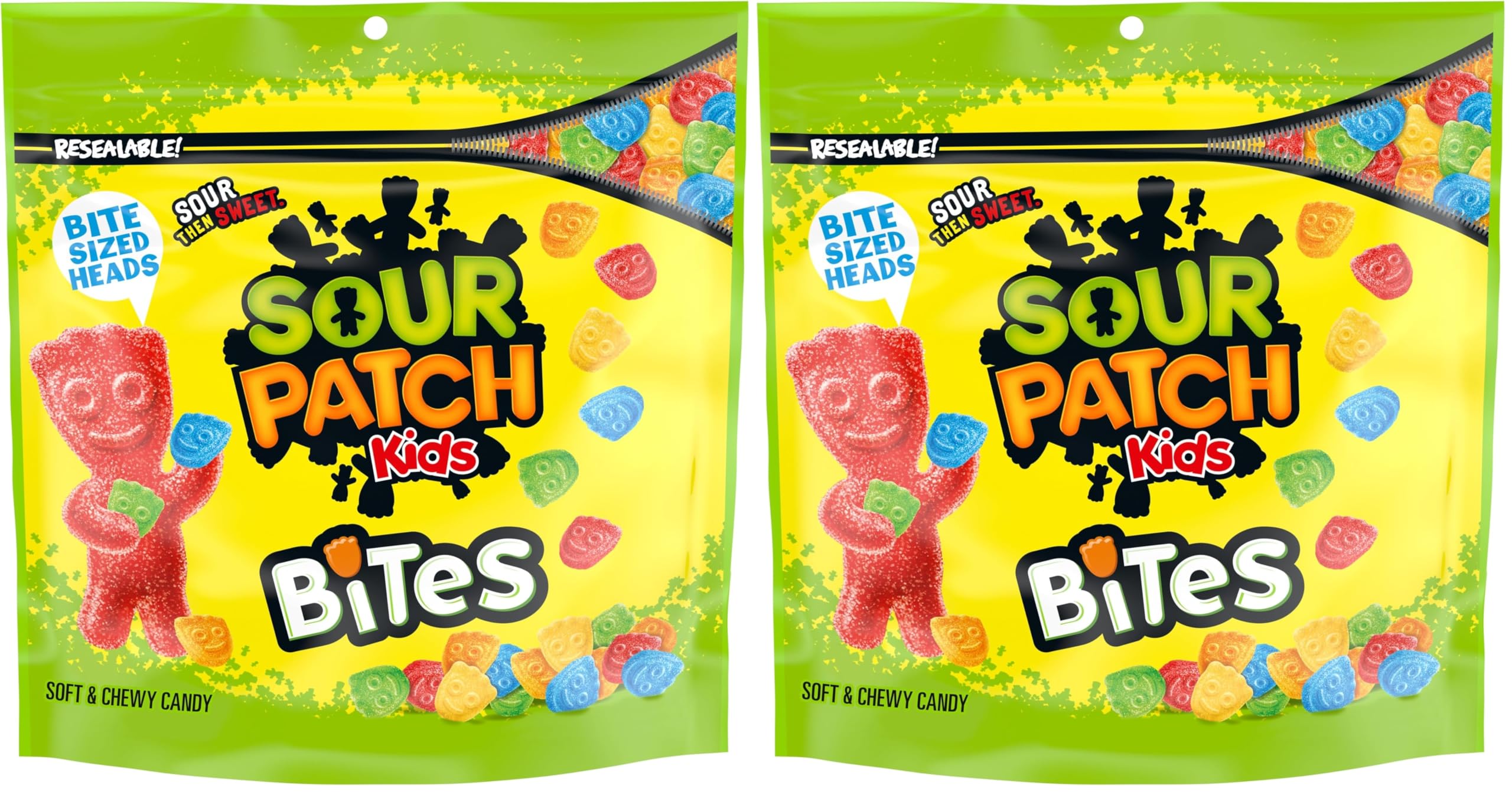 SOUR PATCH KIDS Bites Original Soft & Chewy Candy, 12 oz (Pack of 2)